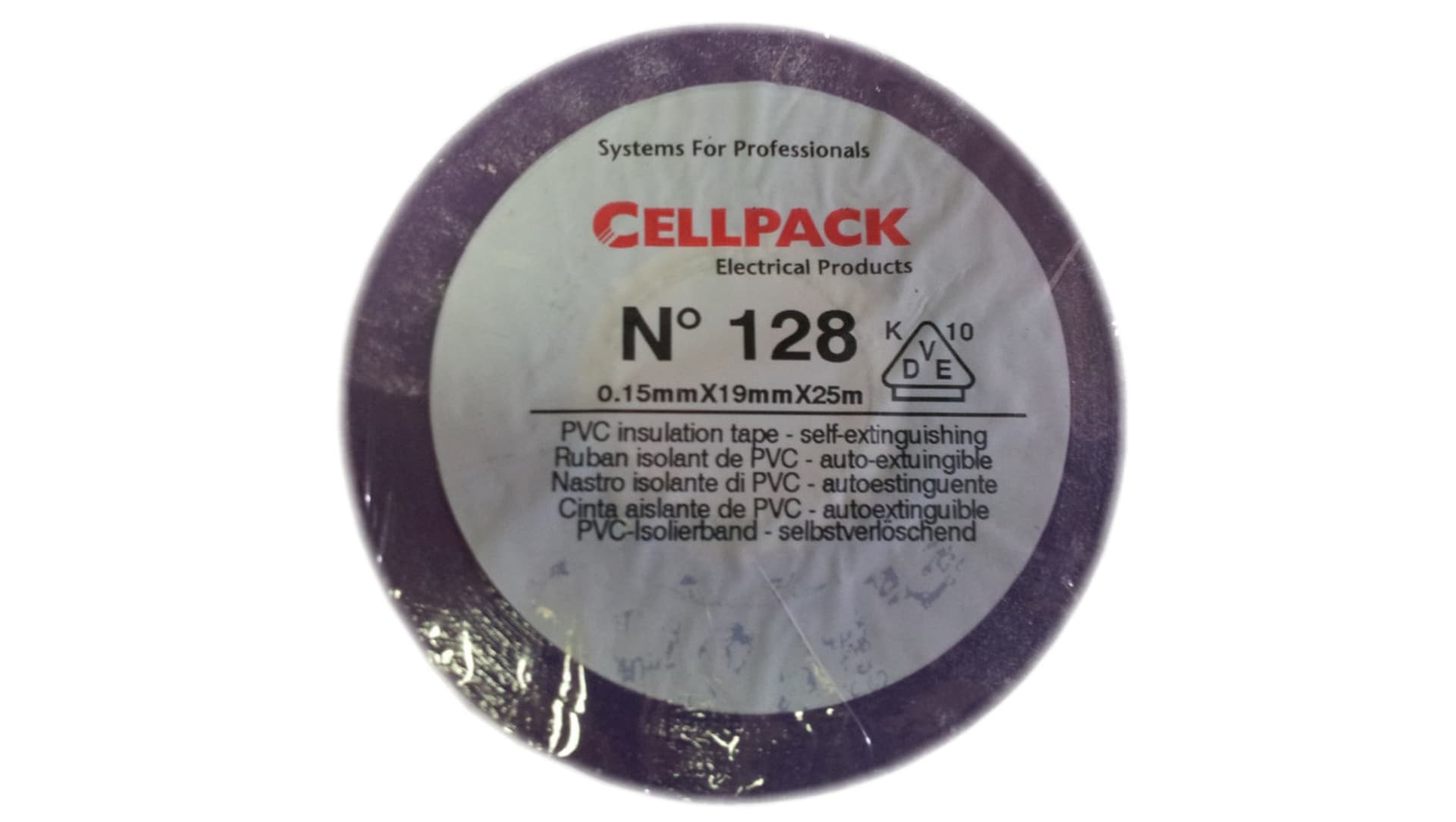 

Taśma izolacyjna 128 0.15-19-25 PVC fioletowa 145803