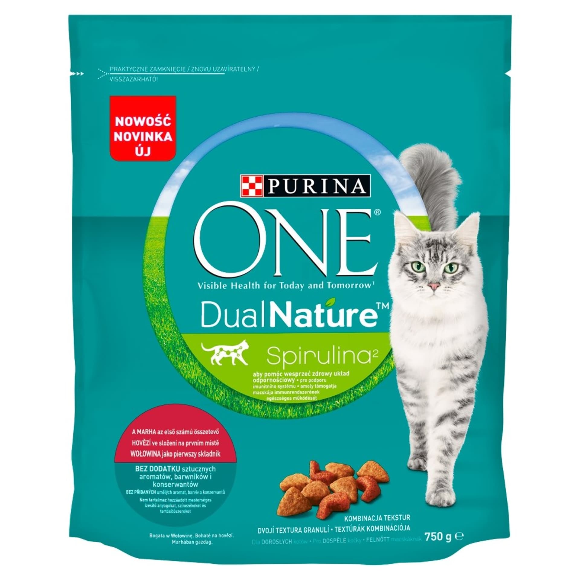 

PURINA ONE Dual Nature Spirulina Wołowina750g