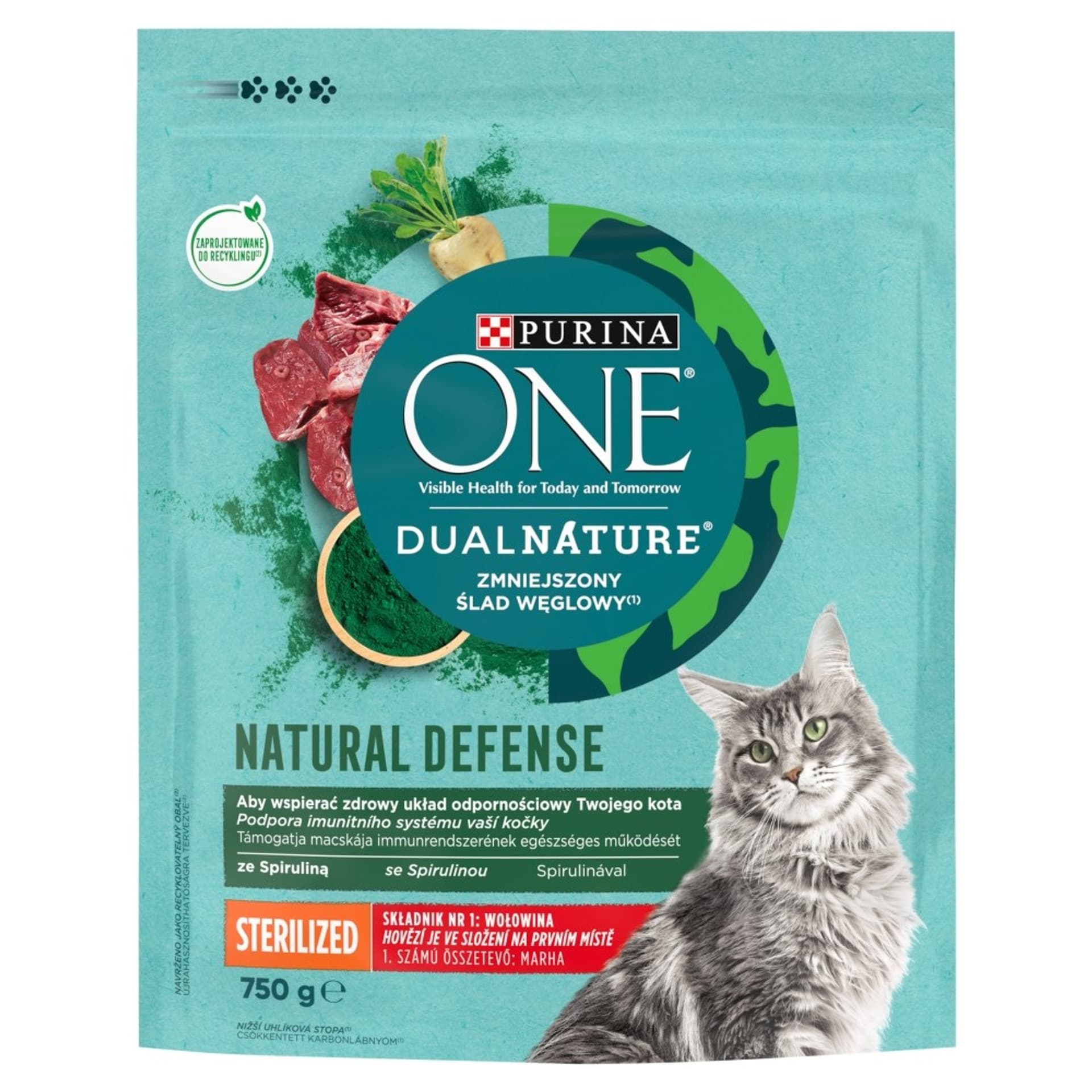 

Purina ONE DUAL NATURE Sterilcat Wołowina 750g