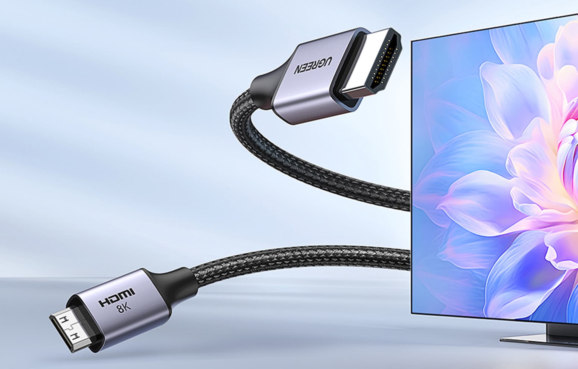 

Kabel Mini HDMI UGREEN 2m 8k(czarny) HD163 15515, Czarny) hd163 1551