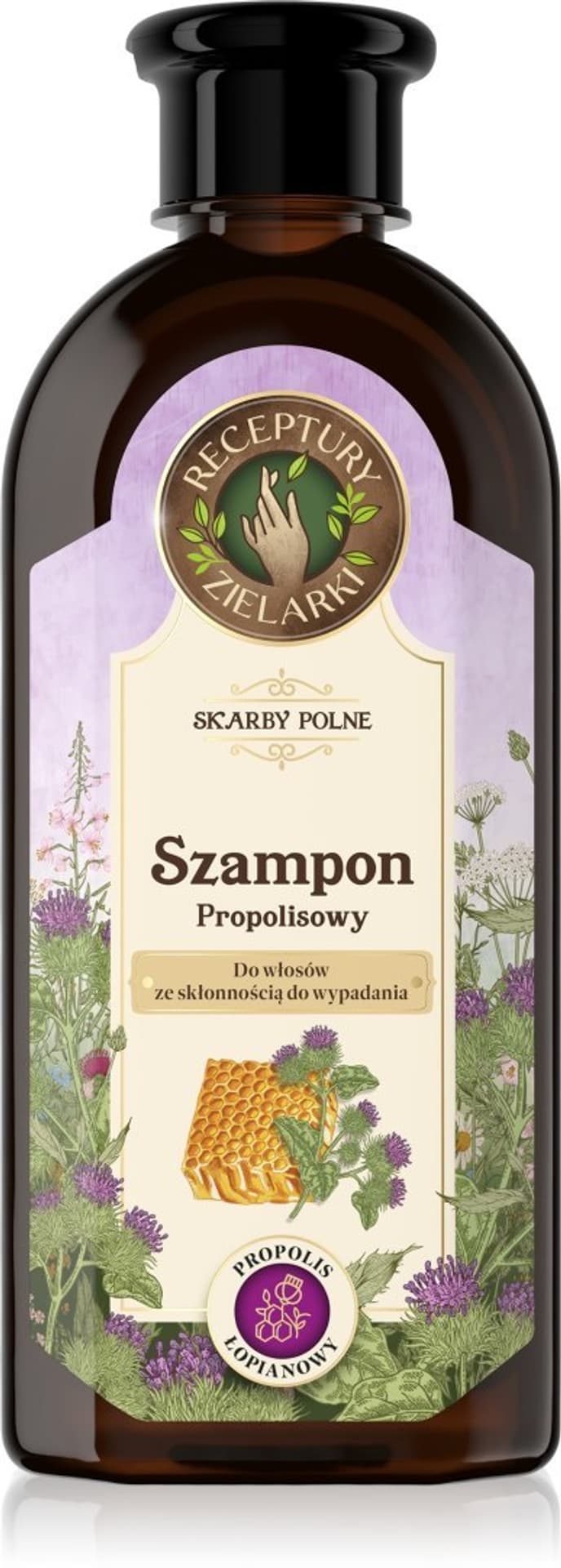 

RECEPTURY ZIELARKI Skarby Polne Szampon z propolisem łopianowym do włosów wypadających 350ml