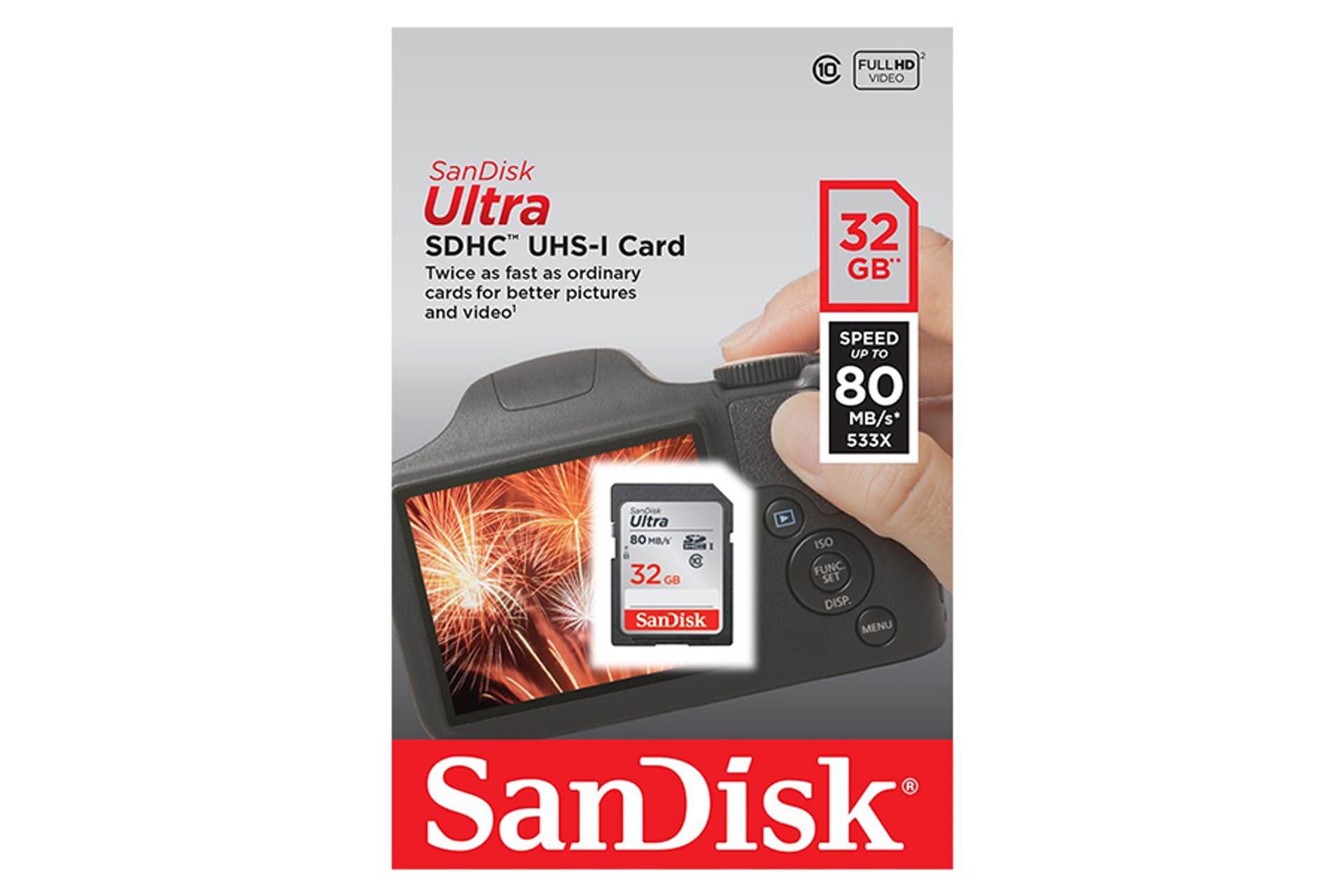 

PAMIĘĆ SECUREDIGITAL SANDISK 32GB ULTRA SDHC 80MB/S UHS-I CLASS 10