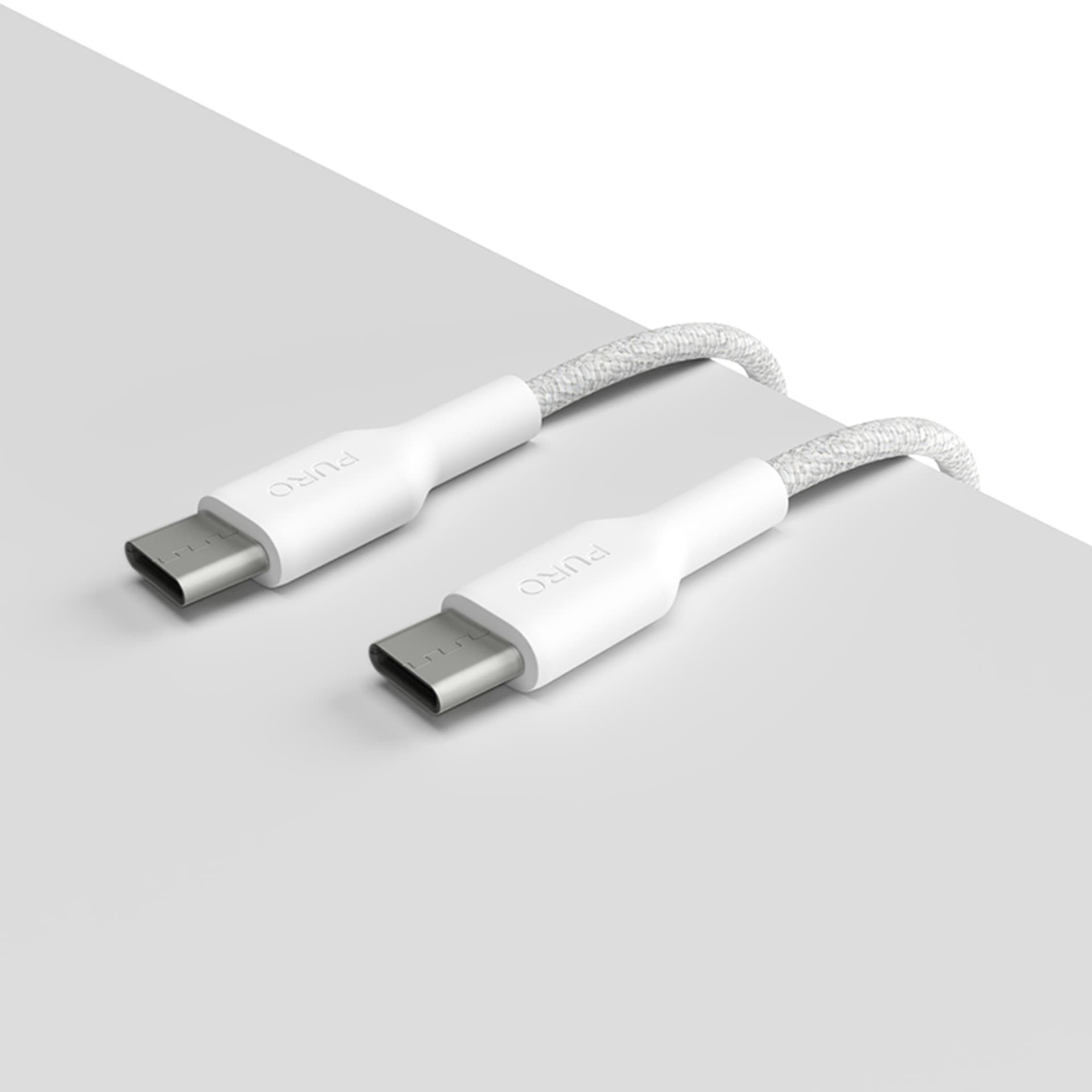 

PURO Fabric - Kabel w oplocie heavy duty USB-C do USB-C 1,2m (biały)