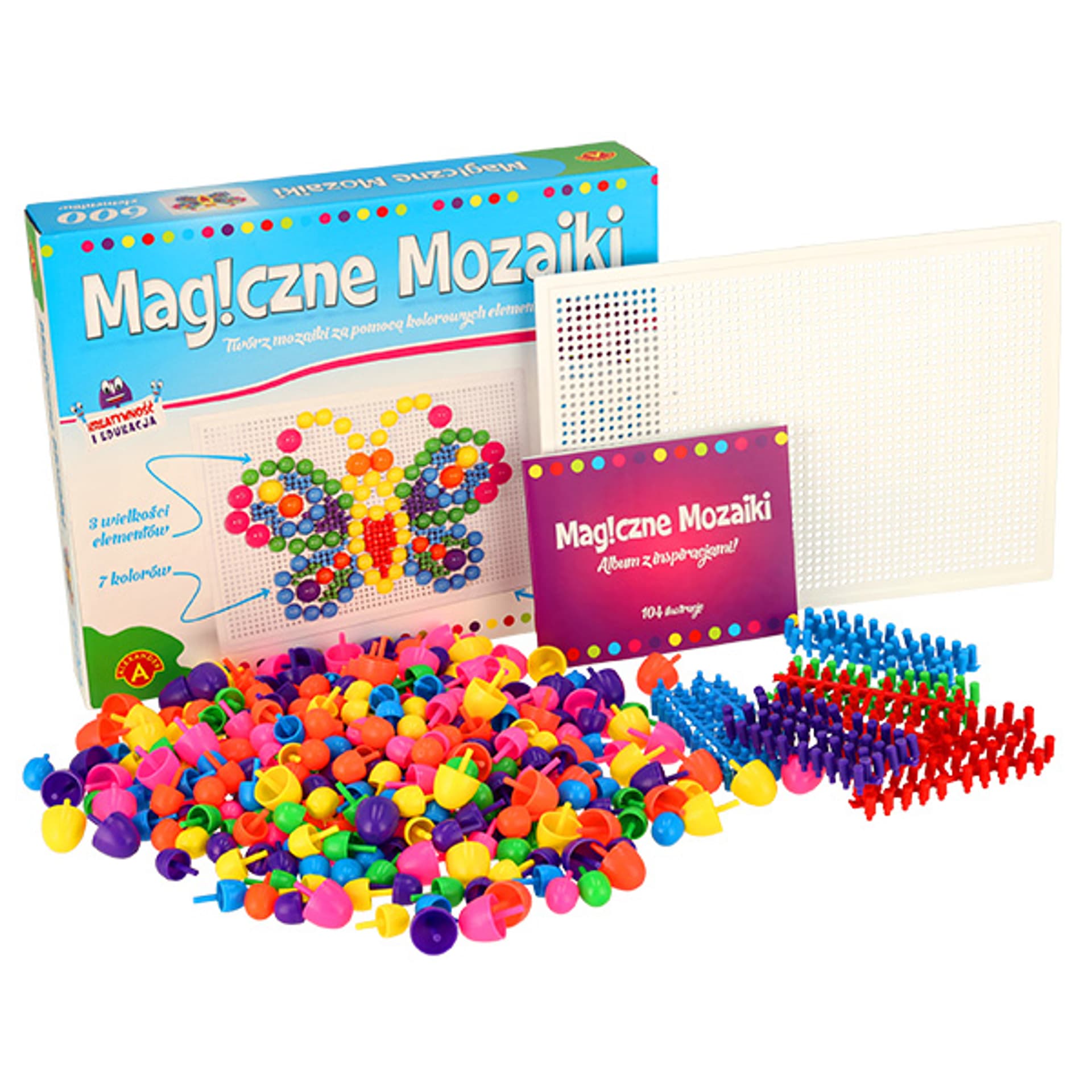 

ALEXANDER Magiczne Mozaiki wpinanie guzików 600el. 5+