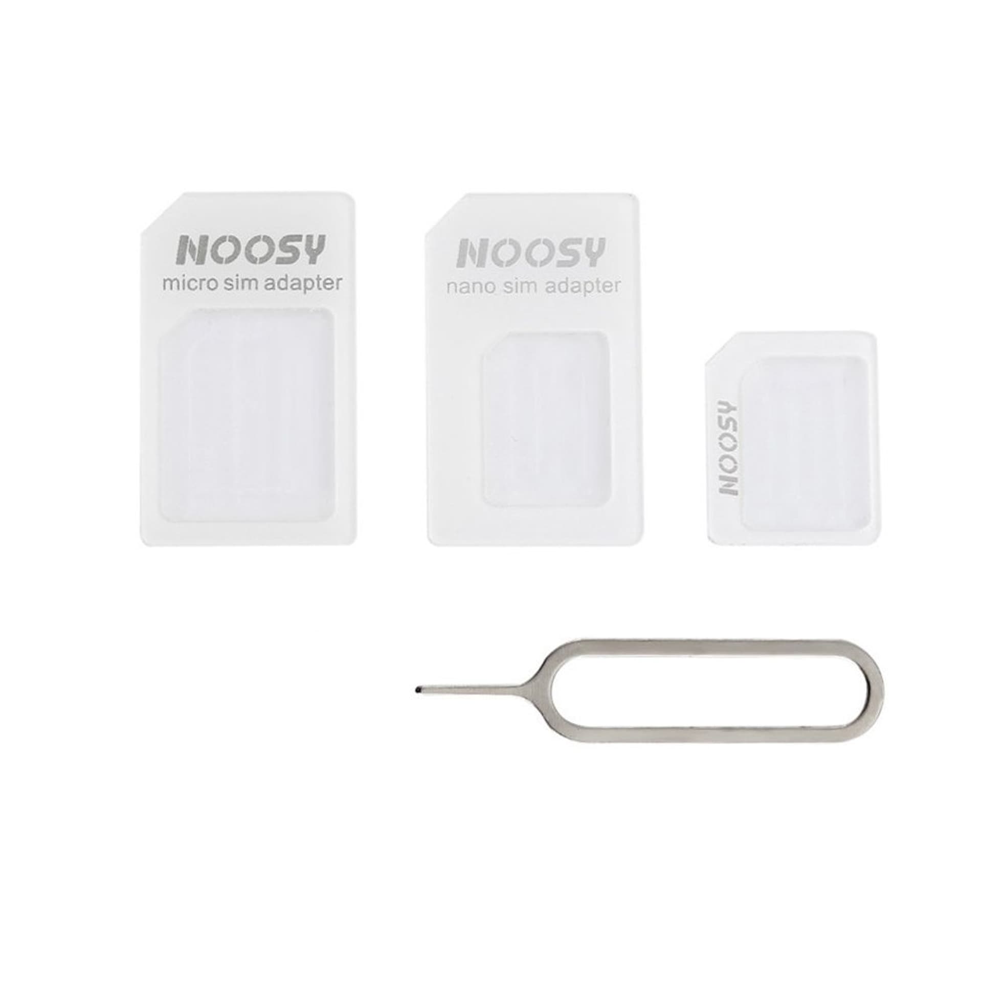 

Zestaw adapterów Noosy do kart SIM + kluczyk biały