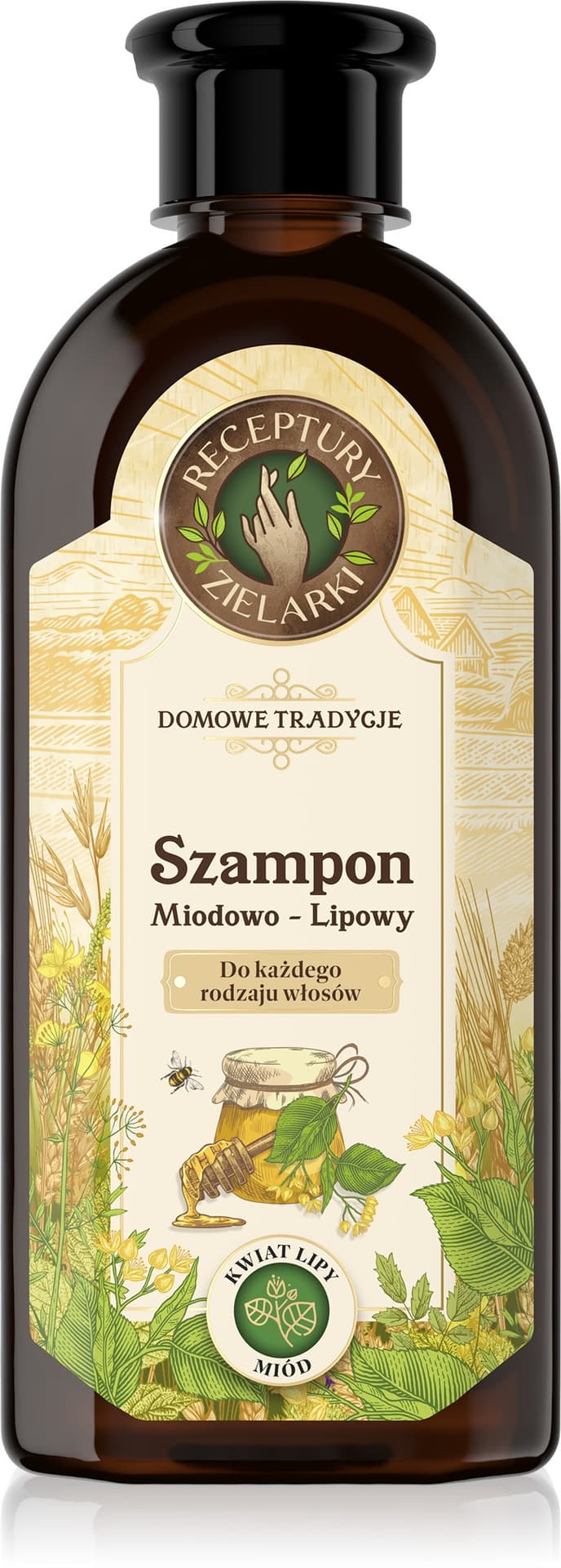 

RECEPTURY ZIELARKI Domowe Tradycje Szampon miodowo-lipowy do każdego rodzaju włosów 350ml