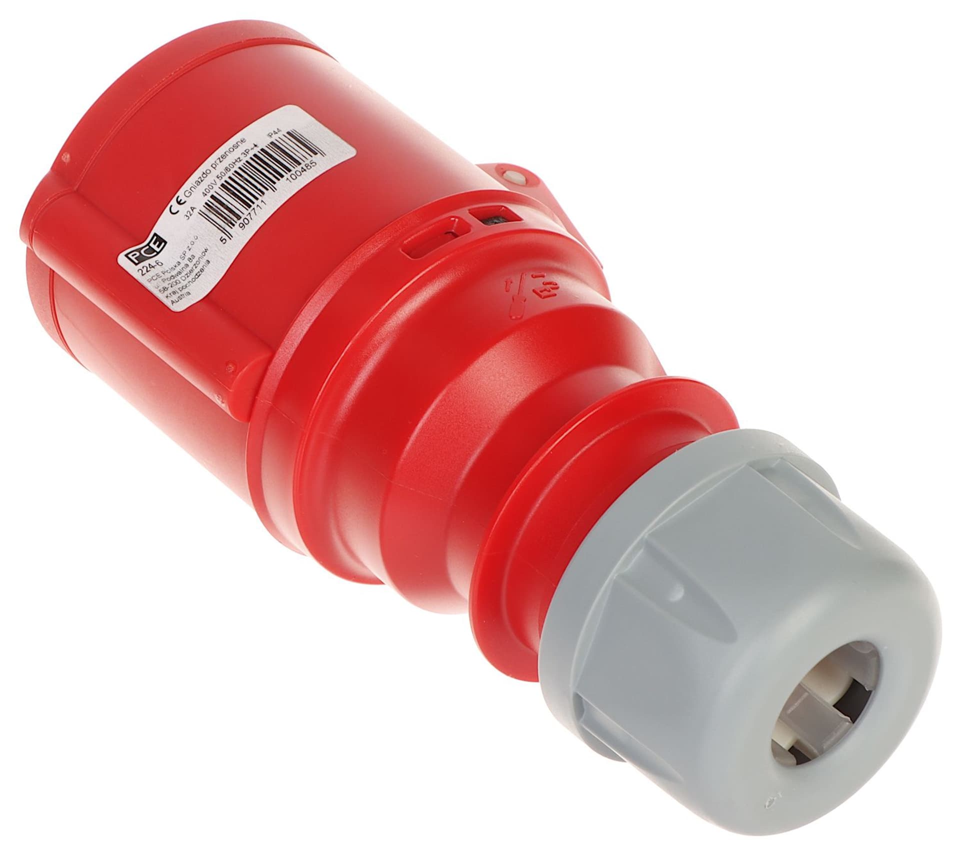 

GNIAZDO PRZENOŚNE PCE-2246 400 V 32 A 4P 6H IP44 / IP54