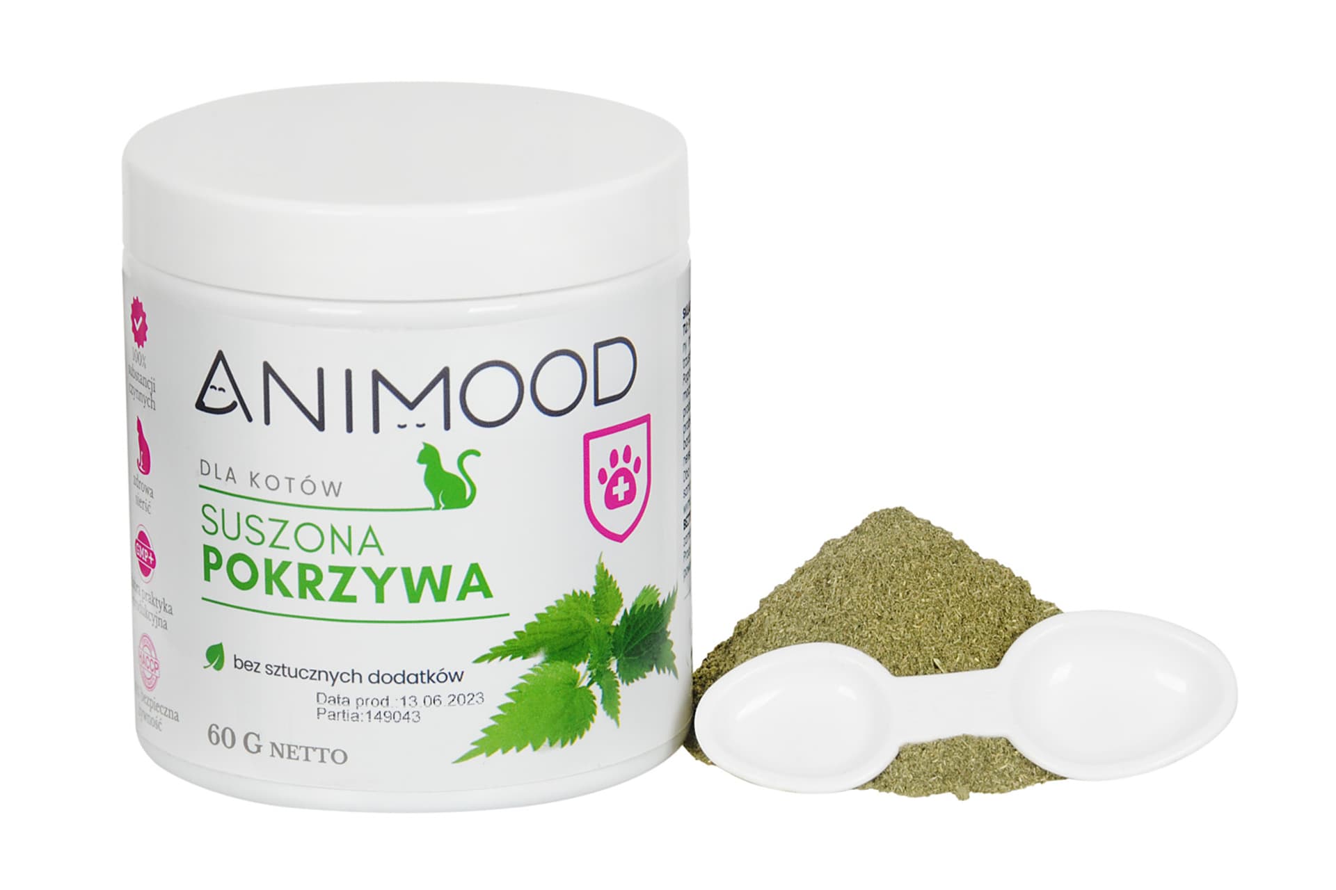

ANIMOOD Pokrzywa suszona dla kota 60g