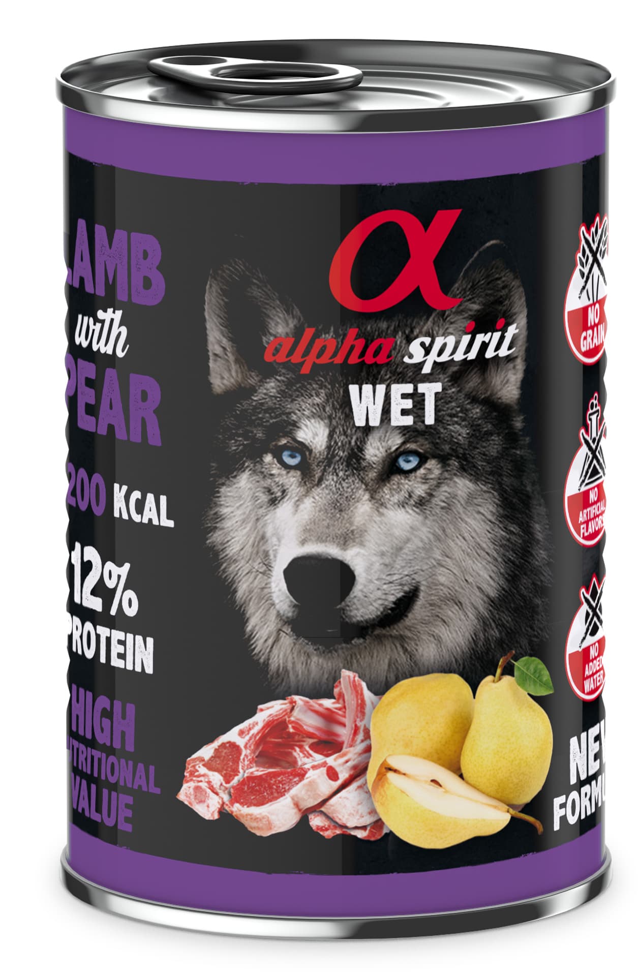

ALPHA SPIRIT Mokra karma dla psa jagnięcina z gruszką 400g
