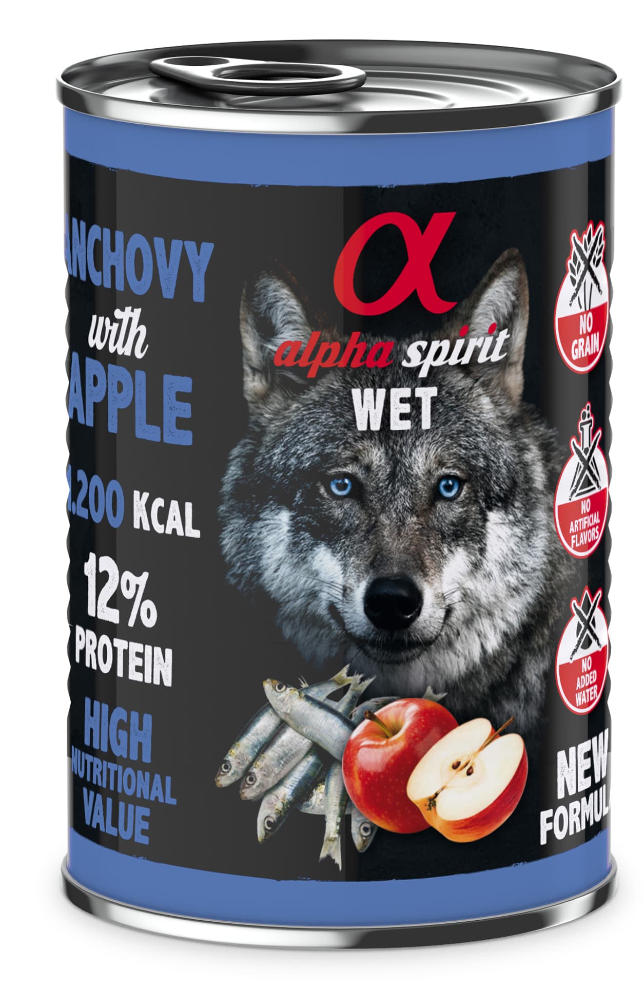 

ALPHA SPIRIT Mokra karma dla psa anchois z czerwonym jabłkiem 400g