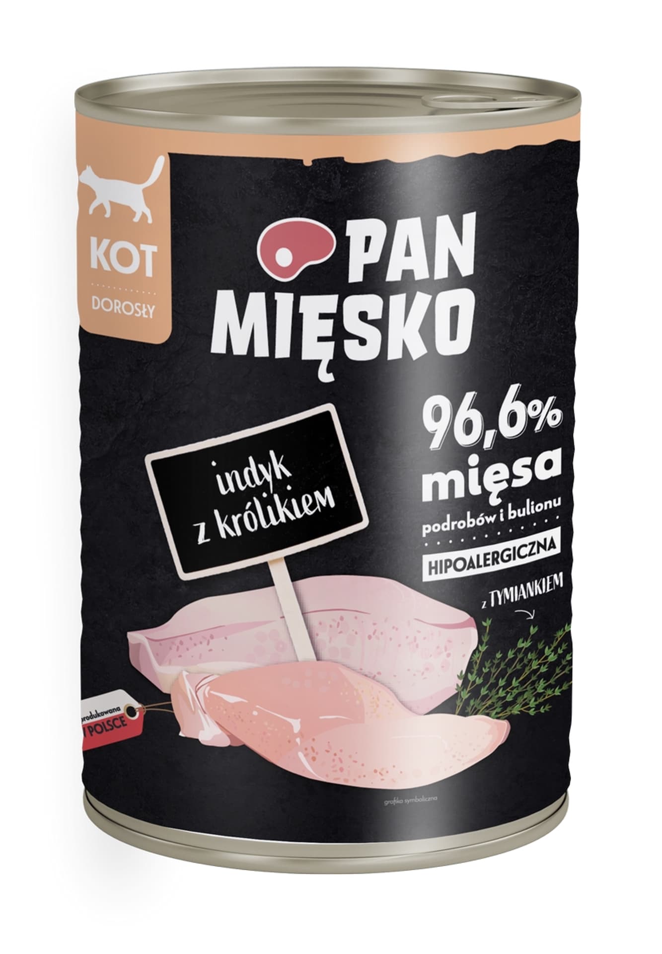 

PAN MIĘSKO Karma mokra dla kota indyk z królikiem 400g