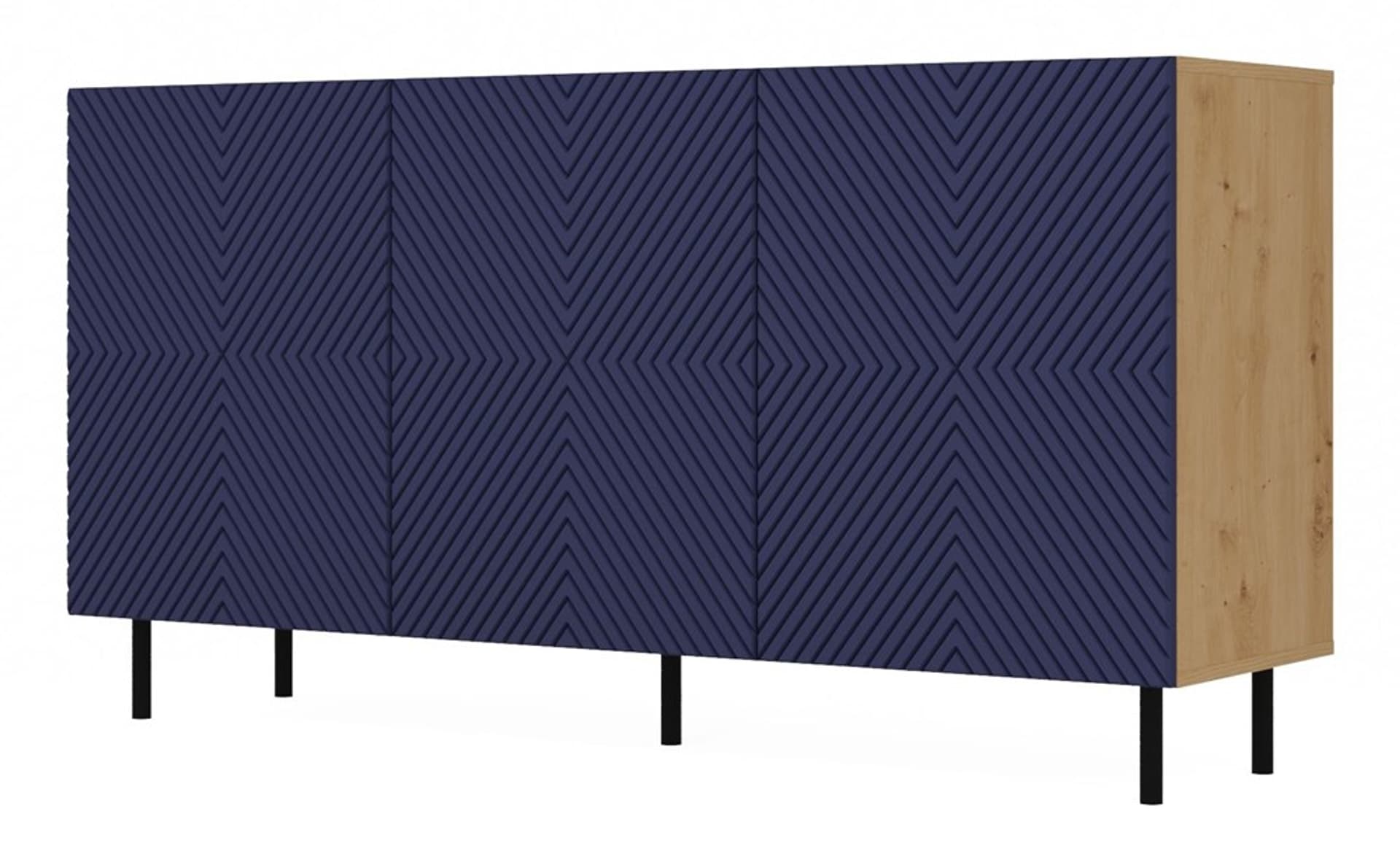

KOMODA KAMA 3 DRZWI KWADRAT ARTISAN/GRANAT KOMPLET