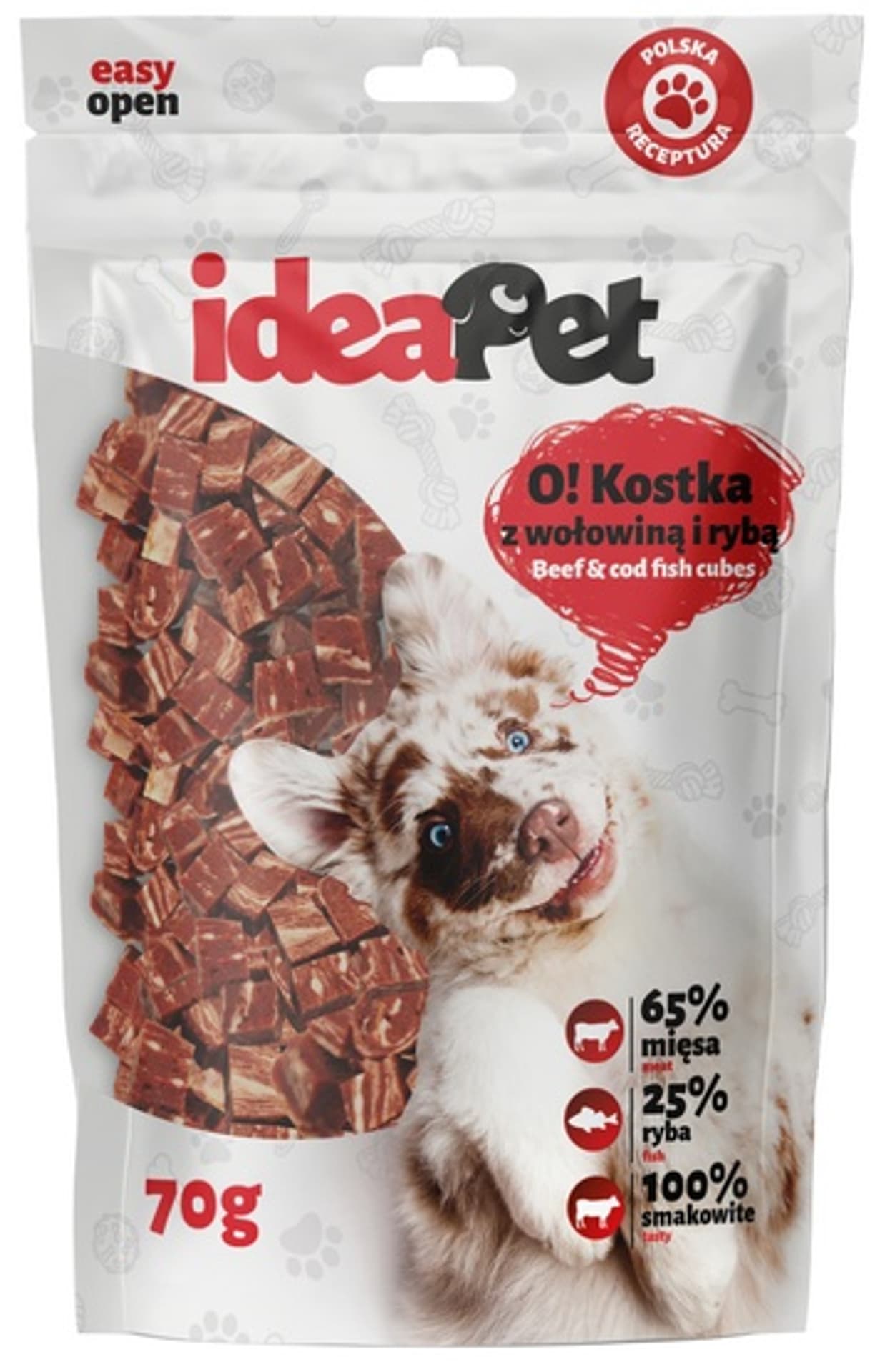 

IdeaPet O! Kostka z wołowiną i rybą 70g