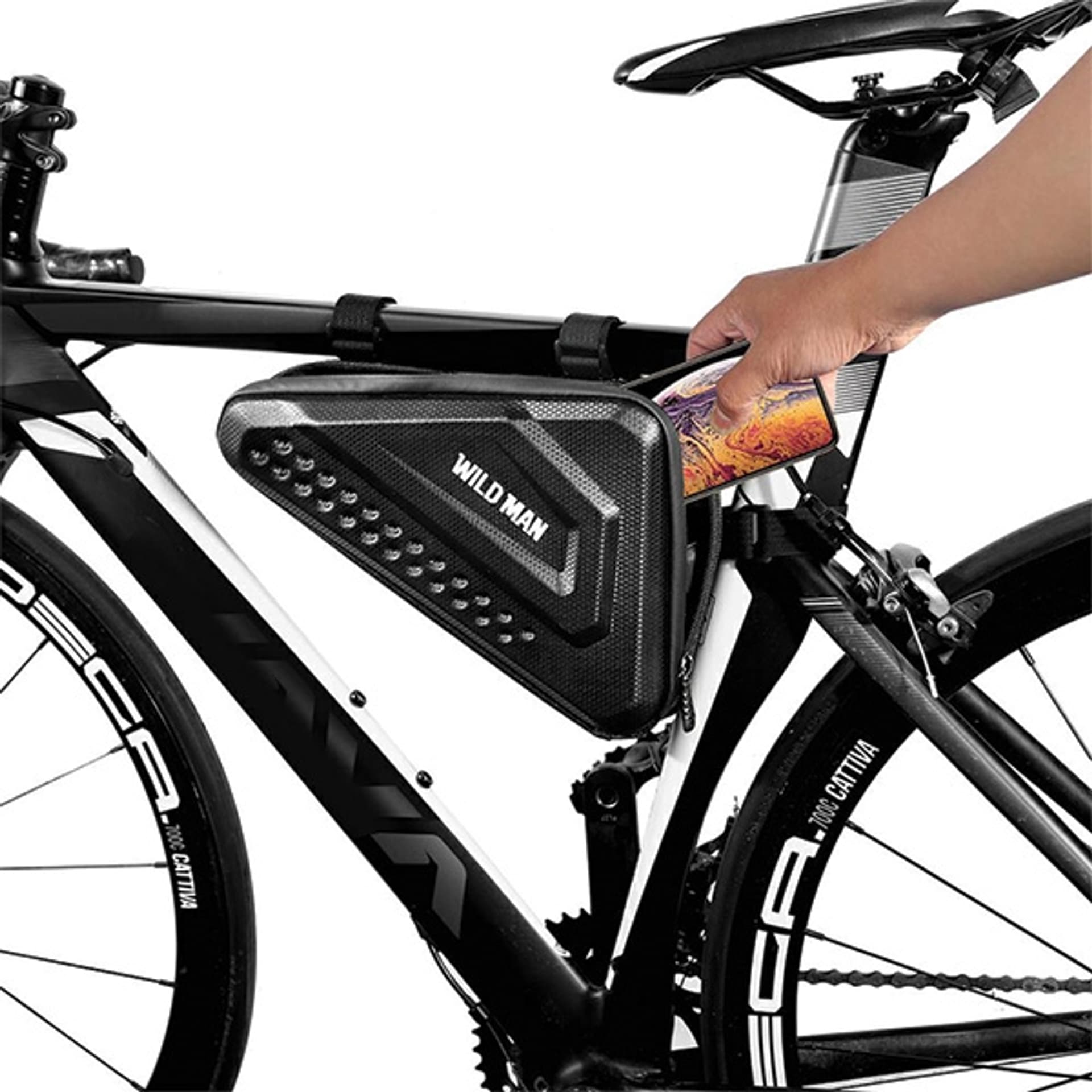 

Etui/sakwa na ramę roweru WILDMAN ES19 uchwyt rowerowy czarna/black