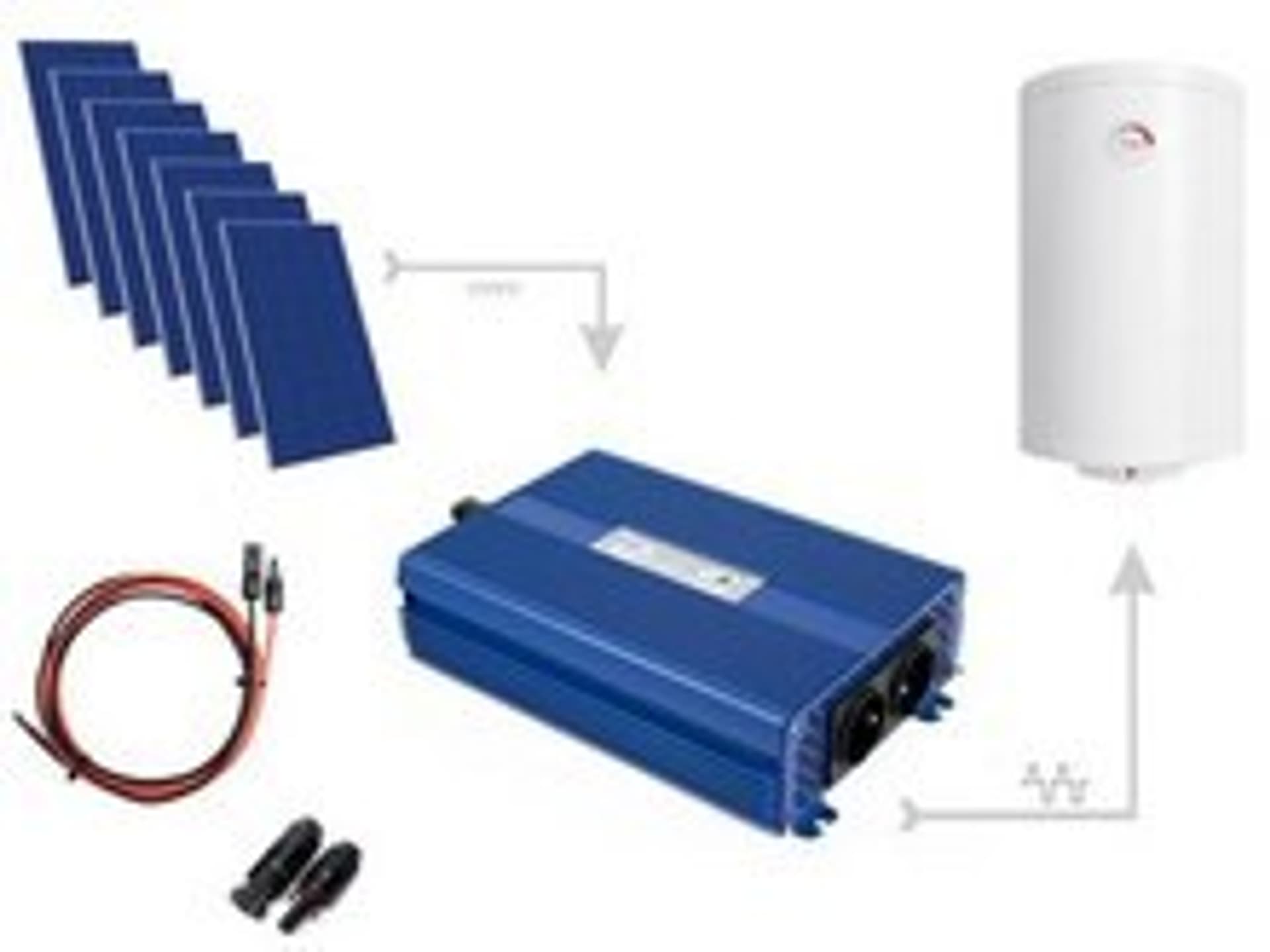 

Zestaw solarny 2850W do grzania wody w bojlerach: Przetwornica ECO Solar Boost 3kW+7x Panel solarny+2x Kabel solarny+Złącza MC4