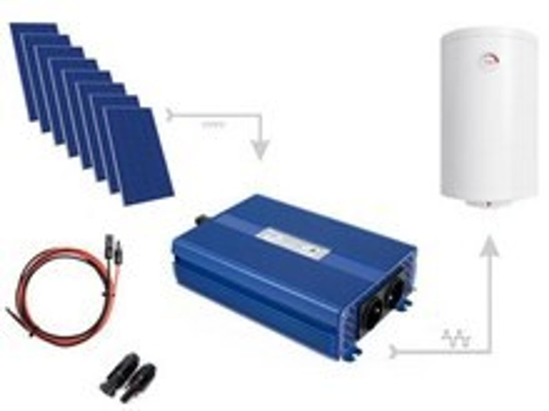 

Zestaw solarny 3300W do grzania wody w bojlerach: Przetwornica ECO Solar Boost MPPT-3000 3kW + 8x Panel solarny monokrystaliczny