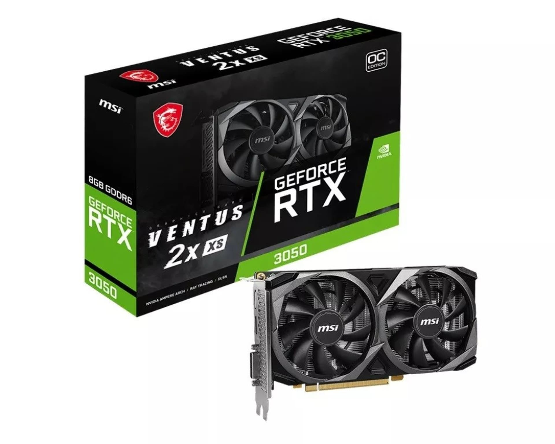 

Karta graficzna MSI GeForce RTX 3050 VENTUS 2X XS 8G OC