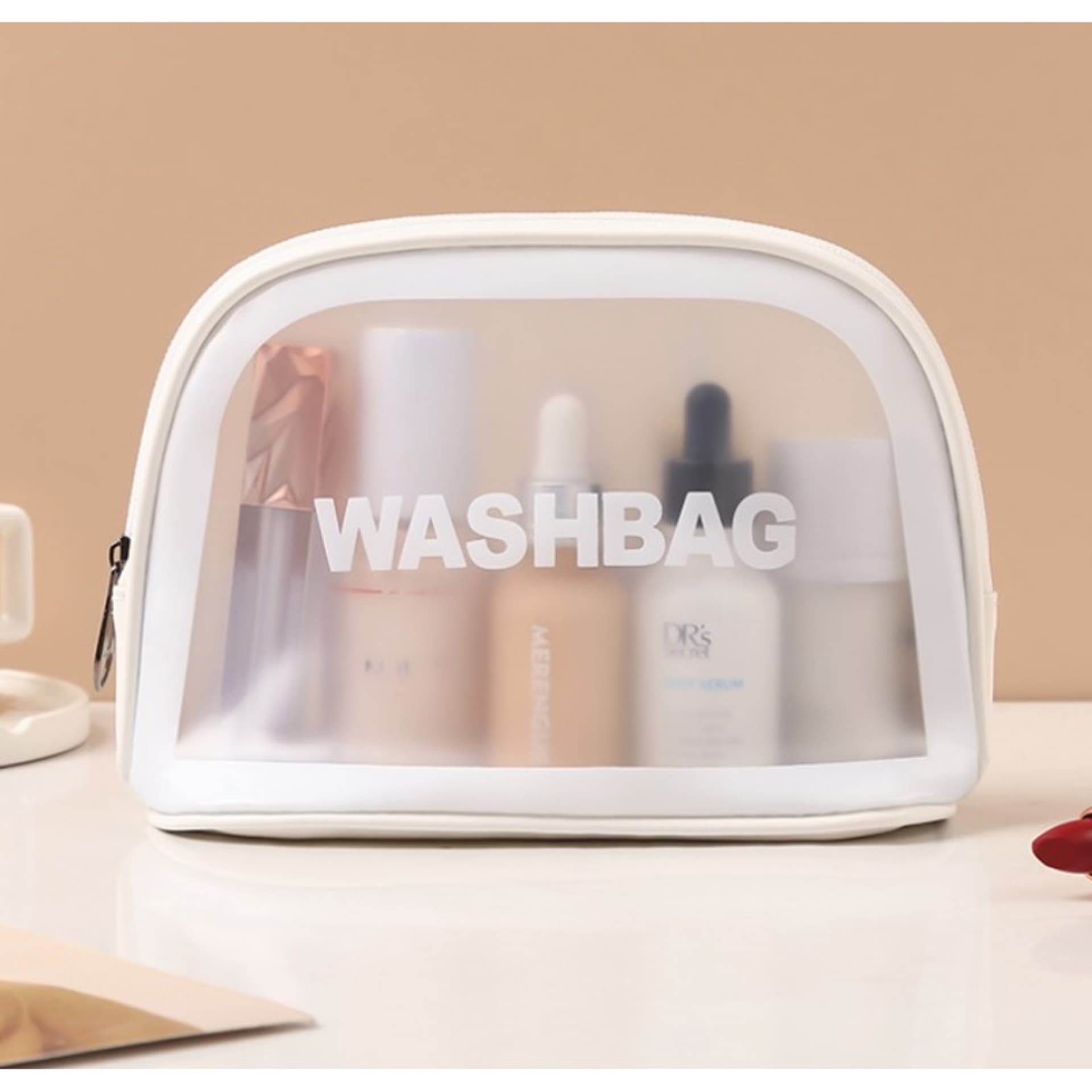 

Kosmetyczka rozkładana WASHBAG kuferek biel KS47B
