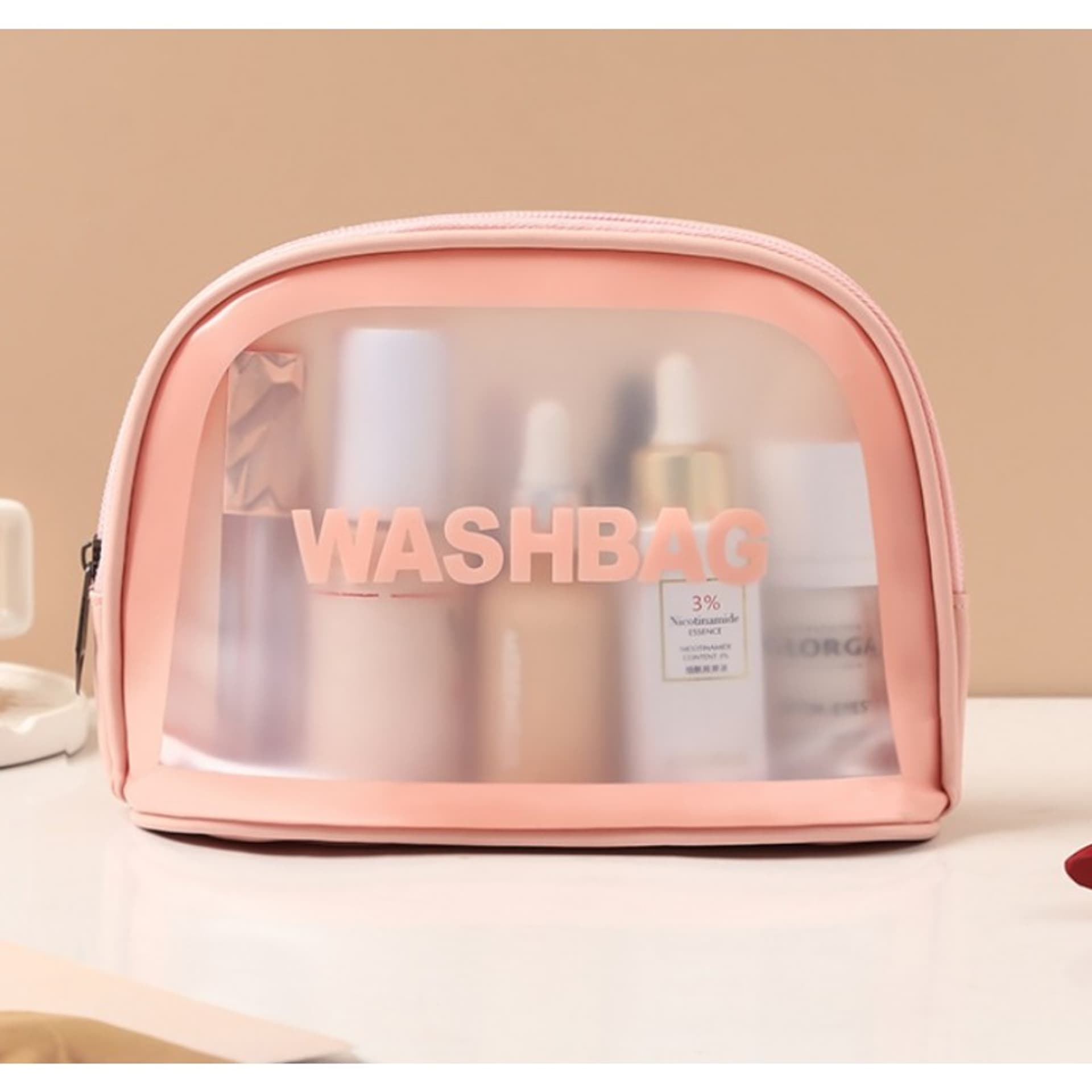 

Kosmetyczka rozkładana WASHBAG kuferek róż KS47R