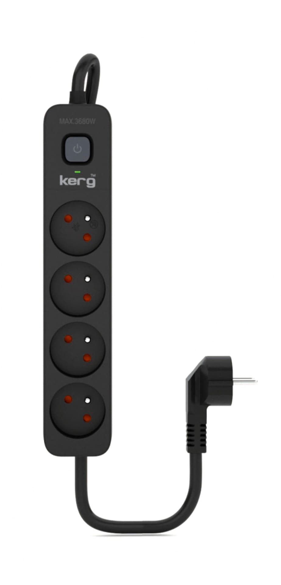 

Urządz. zas.-zabezpiecz. KERG z wyłącznikiem-4 gniazda-czarny-3m-16A-H05VV-F-3x1,5mm2