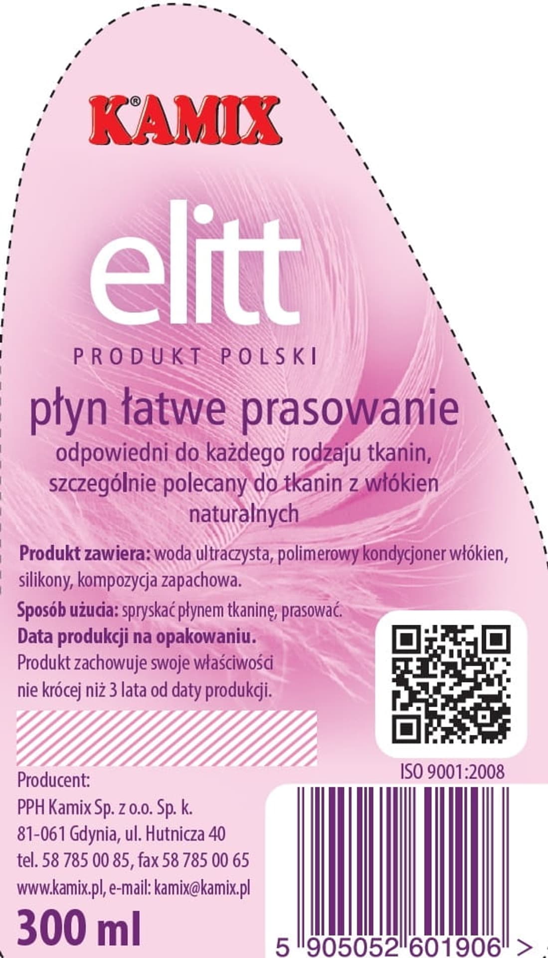 

Płyn KAMIX ELITT ŁATWE PRASOWANIE 300ml