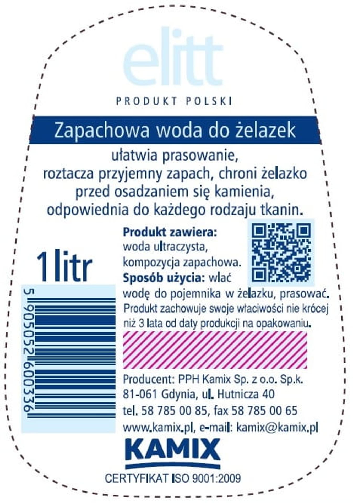 

Woda zapachowa KAMIX ELITT CITRUS do żelazek 1l