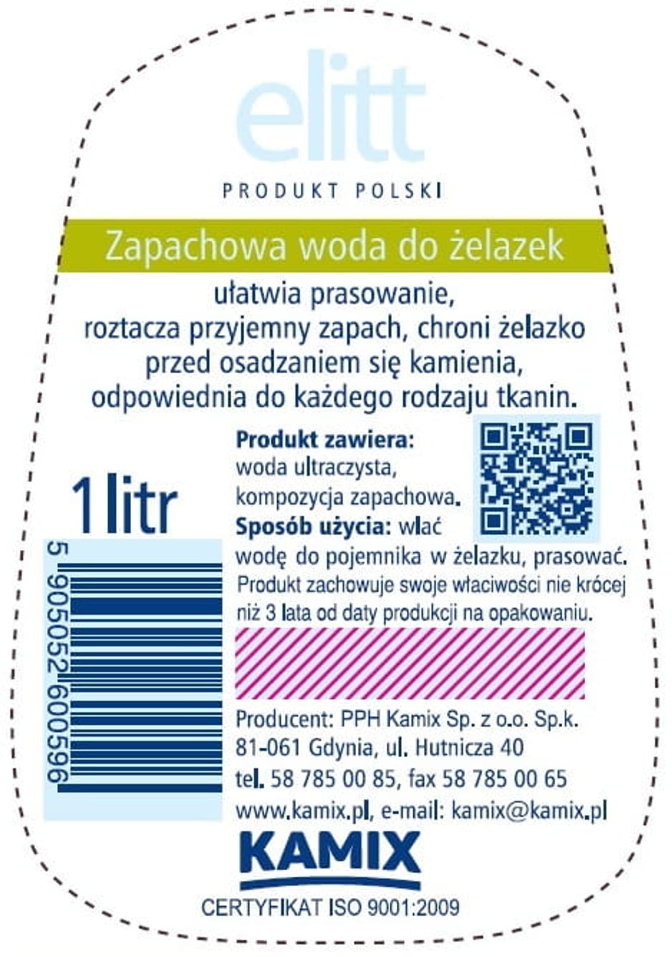 

Woda zapachowa KAMIX ELITT GREEN TEA do żelazek 1l