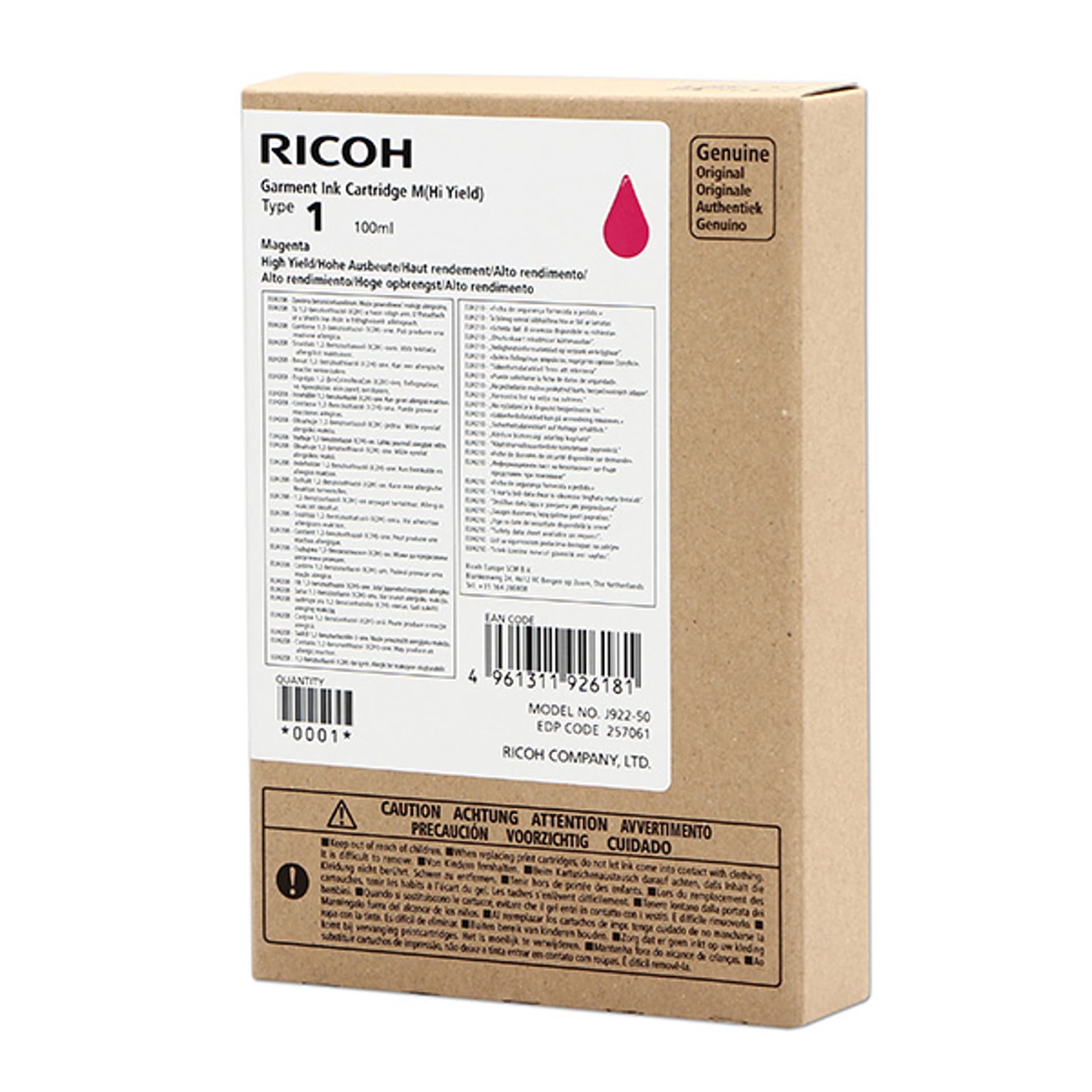 

Ricoh oryginalny ink (DTG) typ 100, magenta, 500s, 100ml, 257061, Ricoh Ri 100 DTG, Dtg) typ 100/magenta/500s/100ml/257061/ricoh ri 100 dt