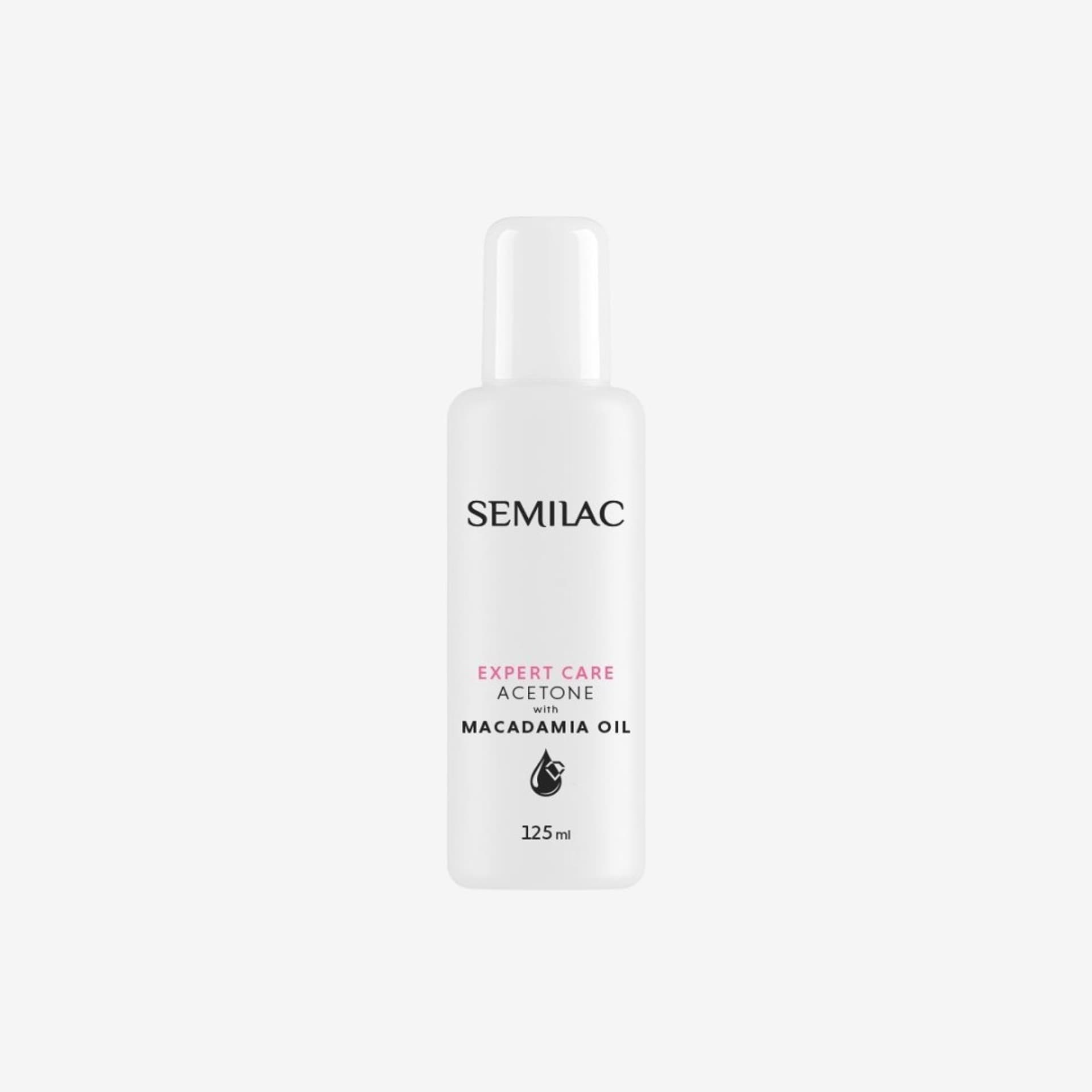 

SEMILAC Aceton do zmywania lakieru Expert Care z olejkiem Makadamia 125ml
