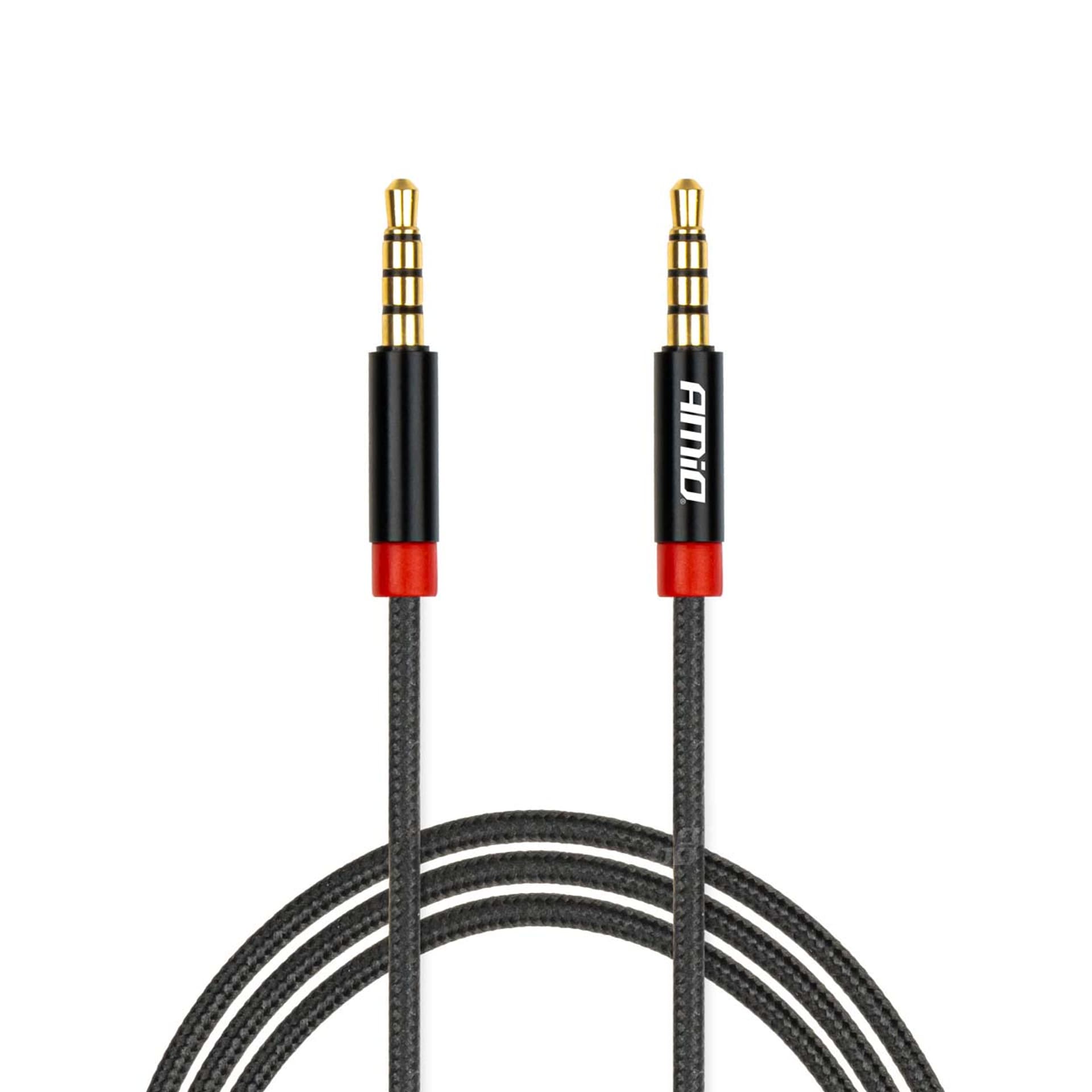 

Kabel aux mini jack 3,5mm oplot 100cm amio-03269
