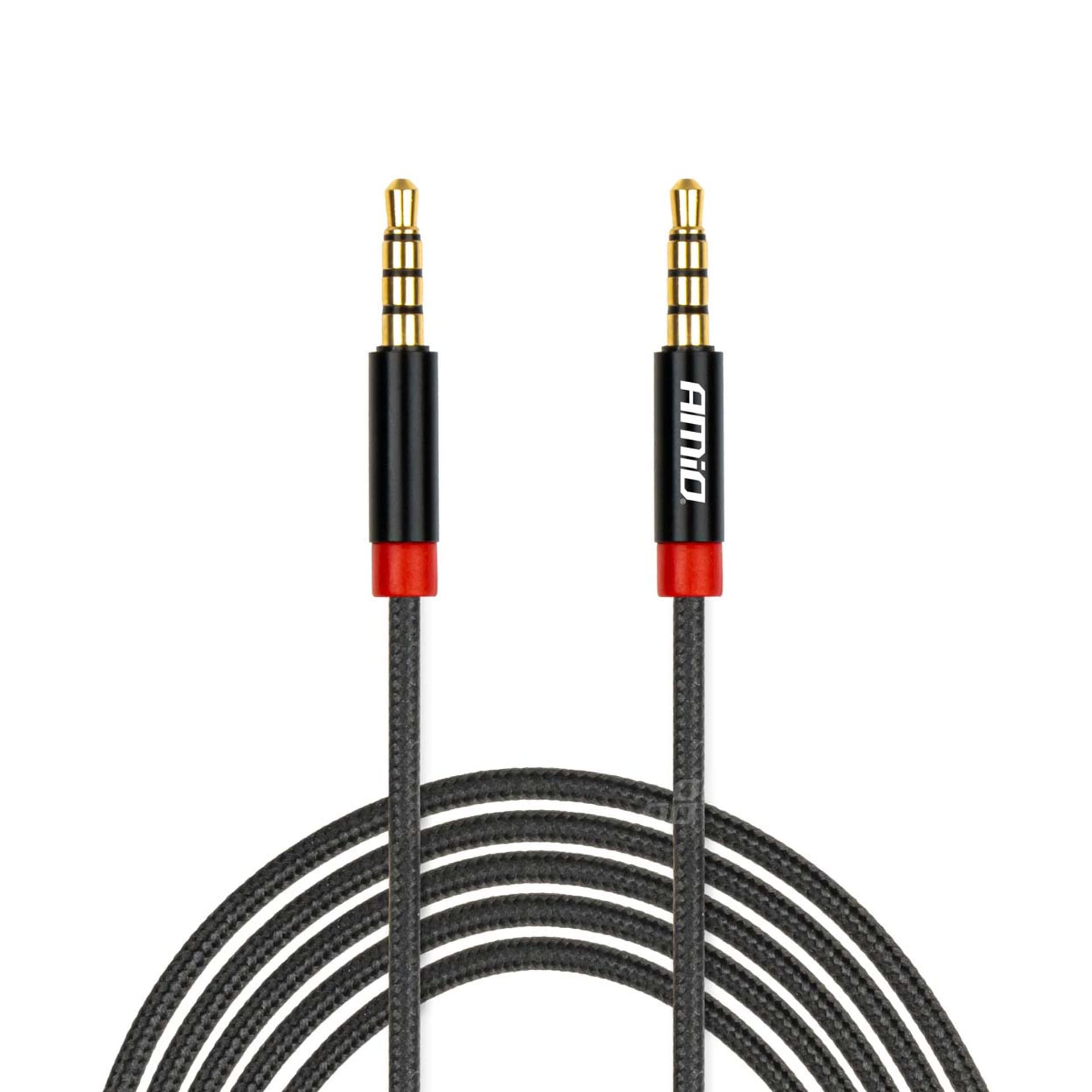 

Kabel aux mini jack 3,5mm oplot 200cm amio-03270
