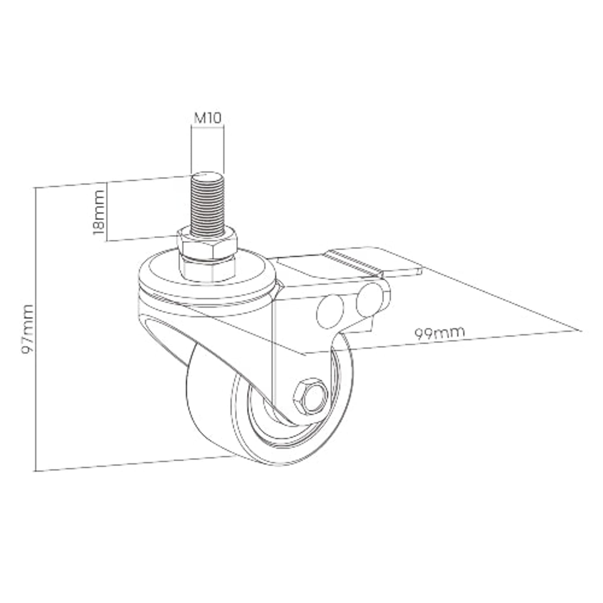 

Kółka do biurek Spacetronik SPE-A03