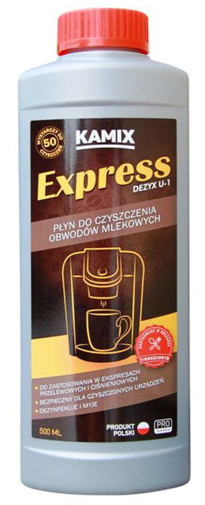 

Płyn KAMIX EXPRESS DEZYX U-1 do czyszczenia przewodów mlekowych w ekspresach 500ml