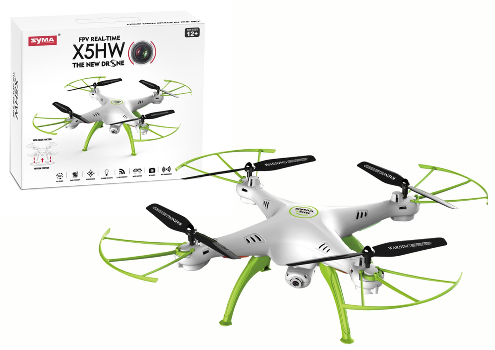 

Zdalnie Sterowany Dron X5HW Biało-Zielony