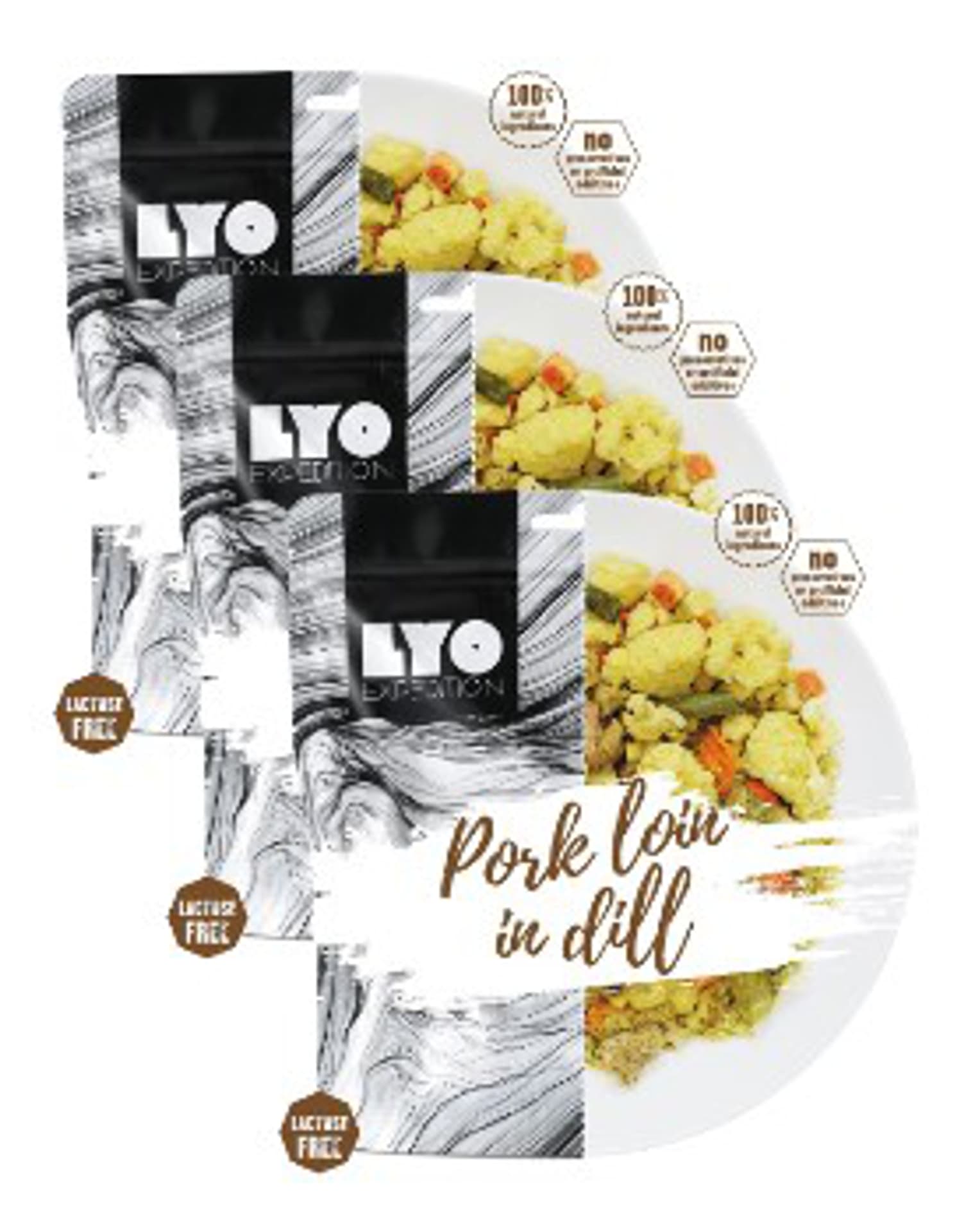 

Danie liofilizowane Lyofood Schab w koperku z ziemniakami 500 g 3-PACK