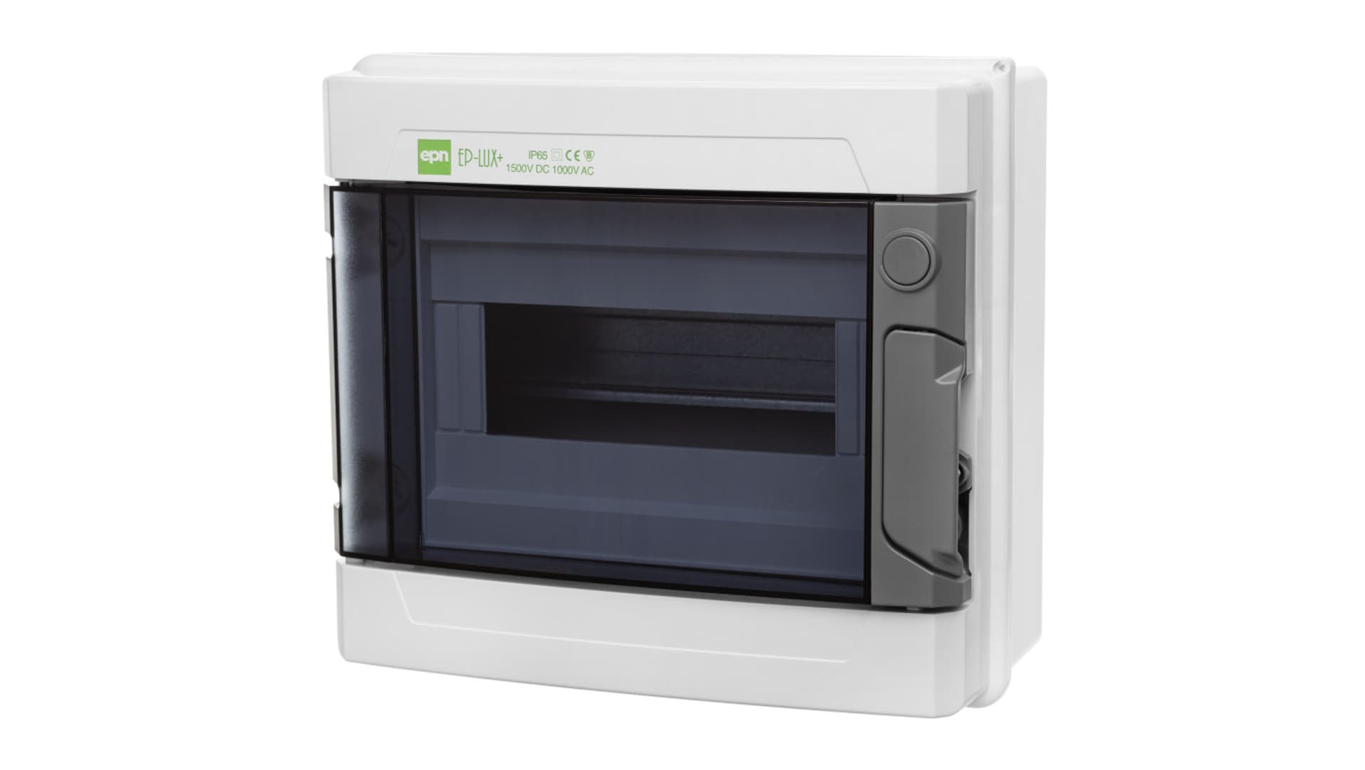 

Rozdzielnica hermetyczna EP-LUX natynkowa 1x8 1500V DC 1000V AC PE+N dymny IP65 1961-01
