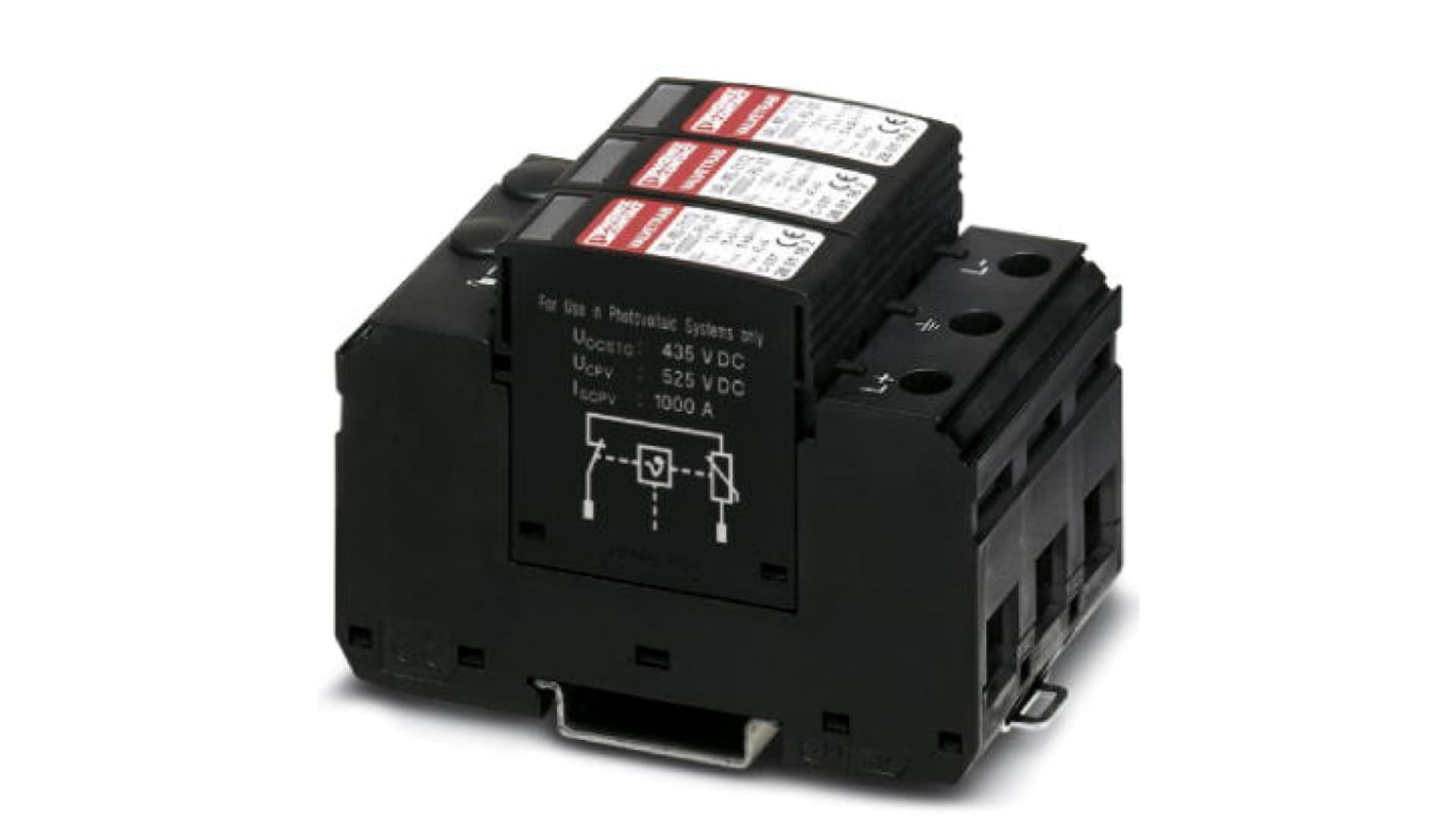 

Ograniczniki przepięć typu 1/2 dla systemów fotowoltaicznych DC-Ochronnik VAL-MS-T1/T2 1000DC-PV/2+V 2801160