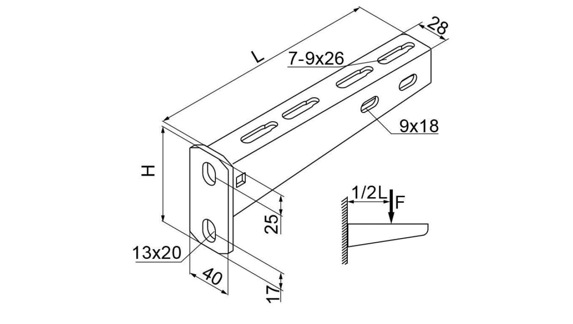 

Wysięgnik 815x155mm WMC800 711180