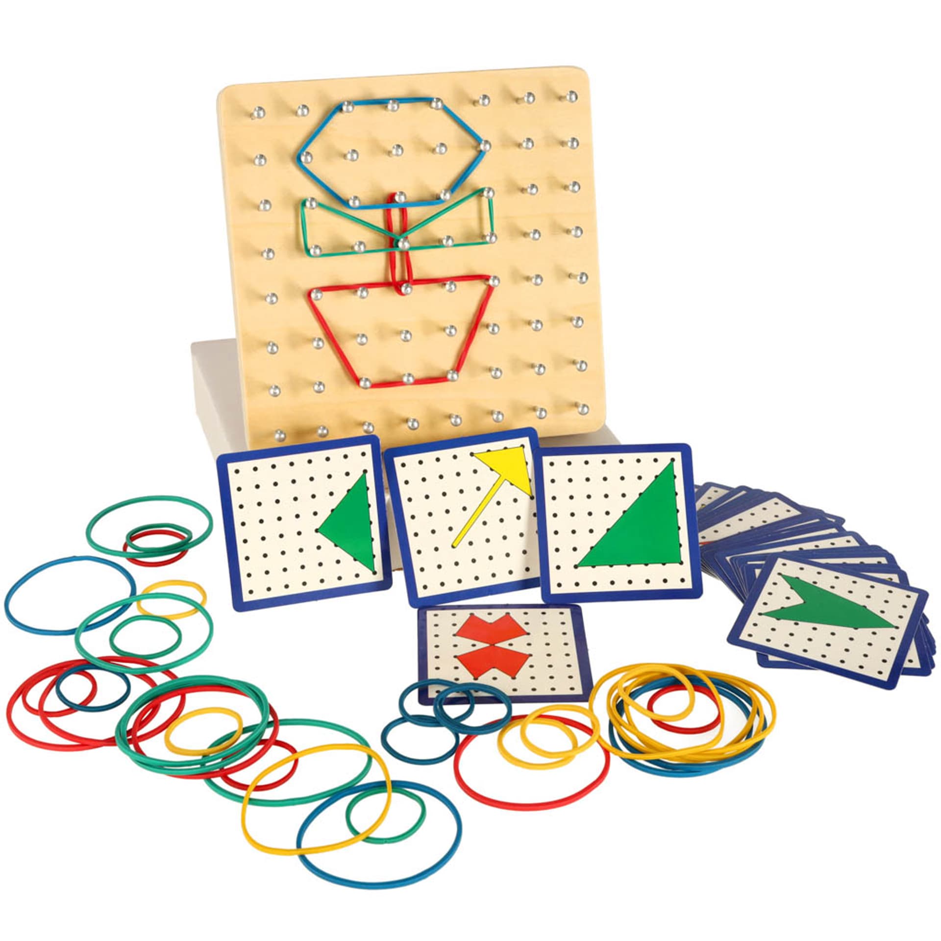 

Geoboard geoplan drewniana układanka tworzenie kształtów z gumek