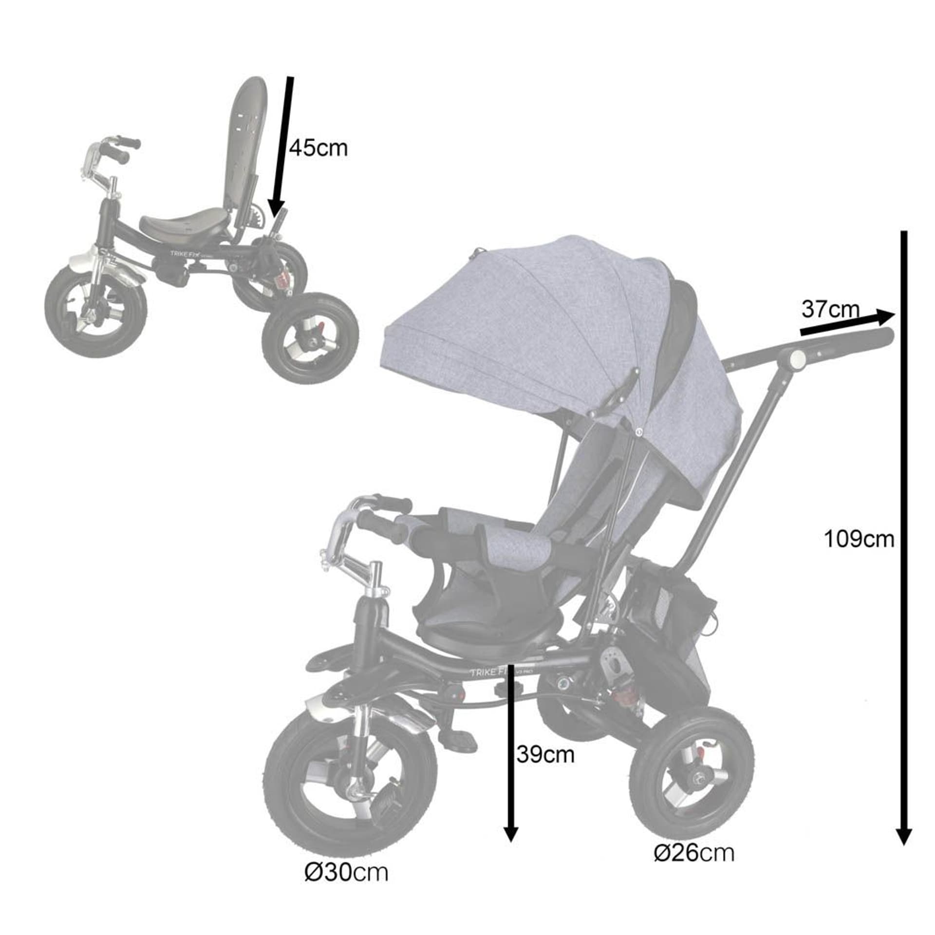 

Rowerek trójkołowy TRIKE FIX V3 Pro