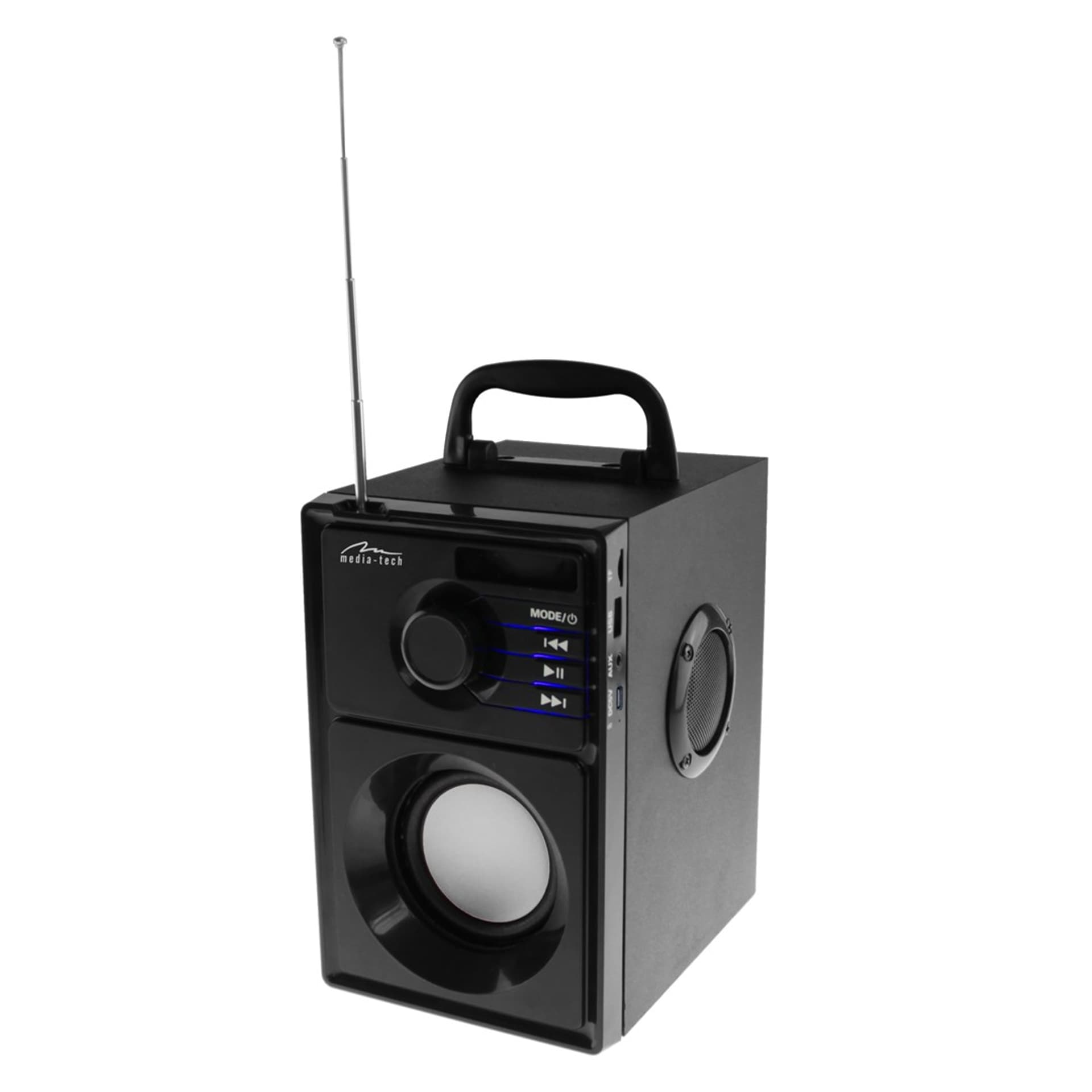 

MEDIA-TECH GŁOŚNIK BLUETOOTH BOOMBOX SILVER 15W RMS MT3179