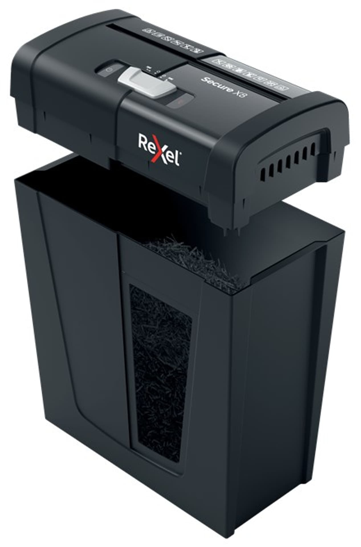 

Niszczarka Rexel Secure X8 (P-4), 8 kartek, 14 l kosz, P-4)/8 kartek/14 l kos