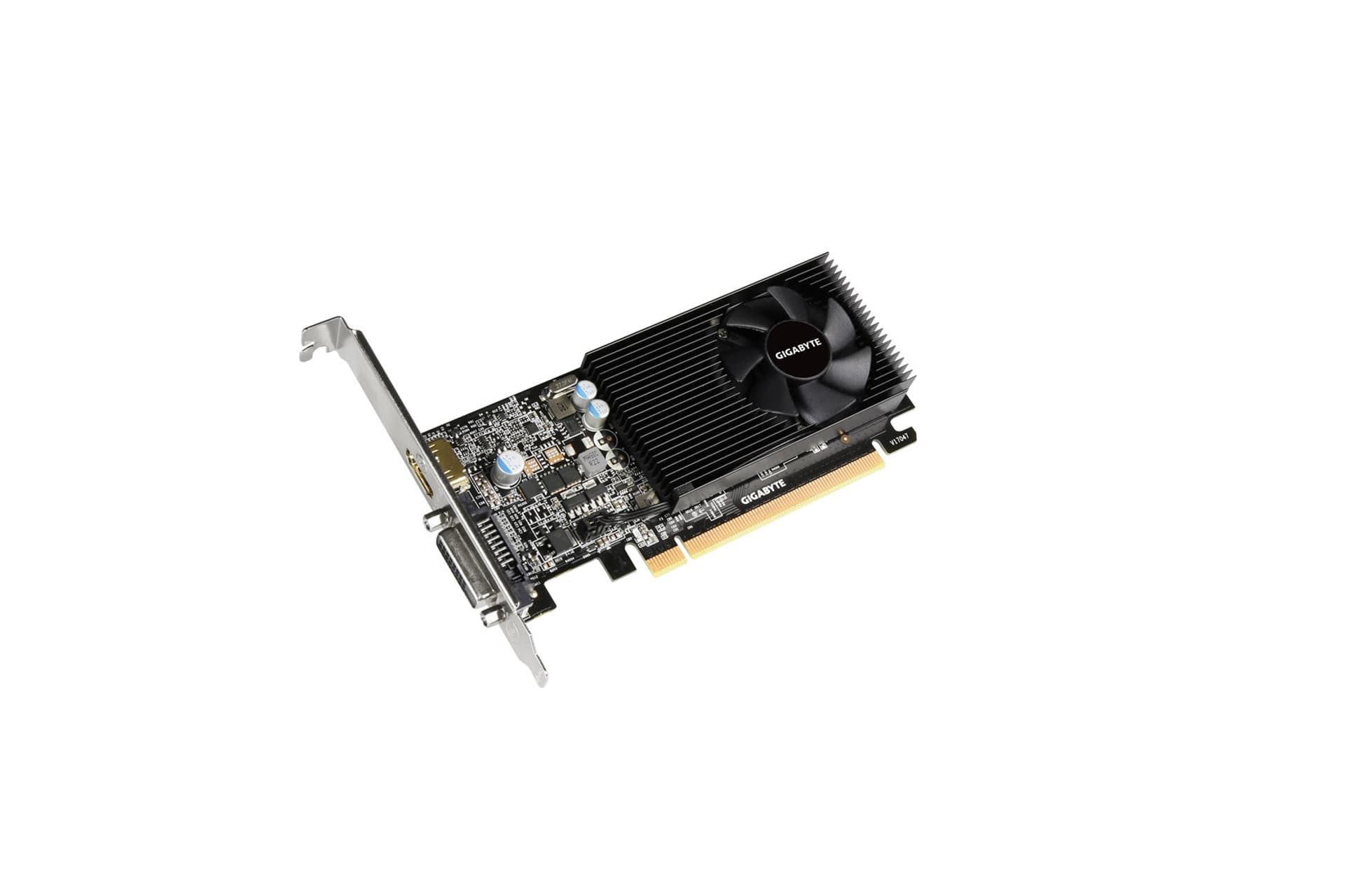 

Gigabyte NVIDIA, 2 GB, GeForce GT 1030, GDDR5, PCI Express 3.0, Cooling type Active, Processor frequency 1257 MHz, DVI-D ports q