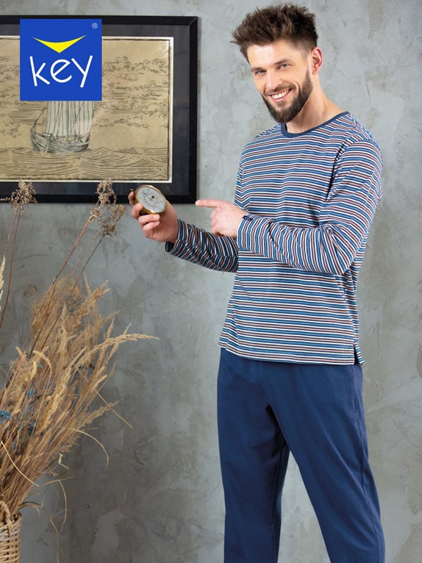 

PIŻAMA KEY MNS-384 B22 (kolor granat, rozmiar L)