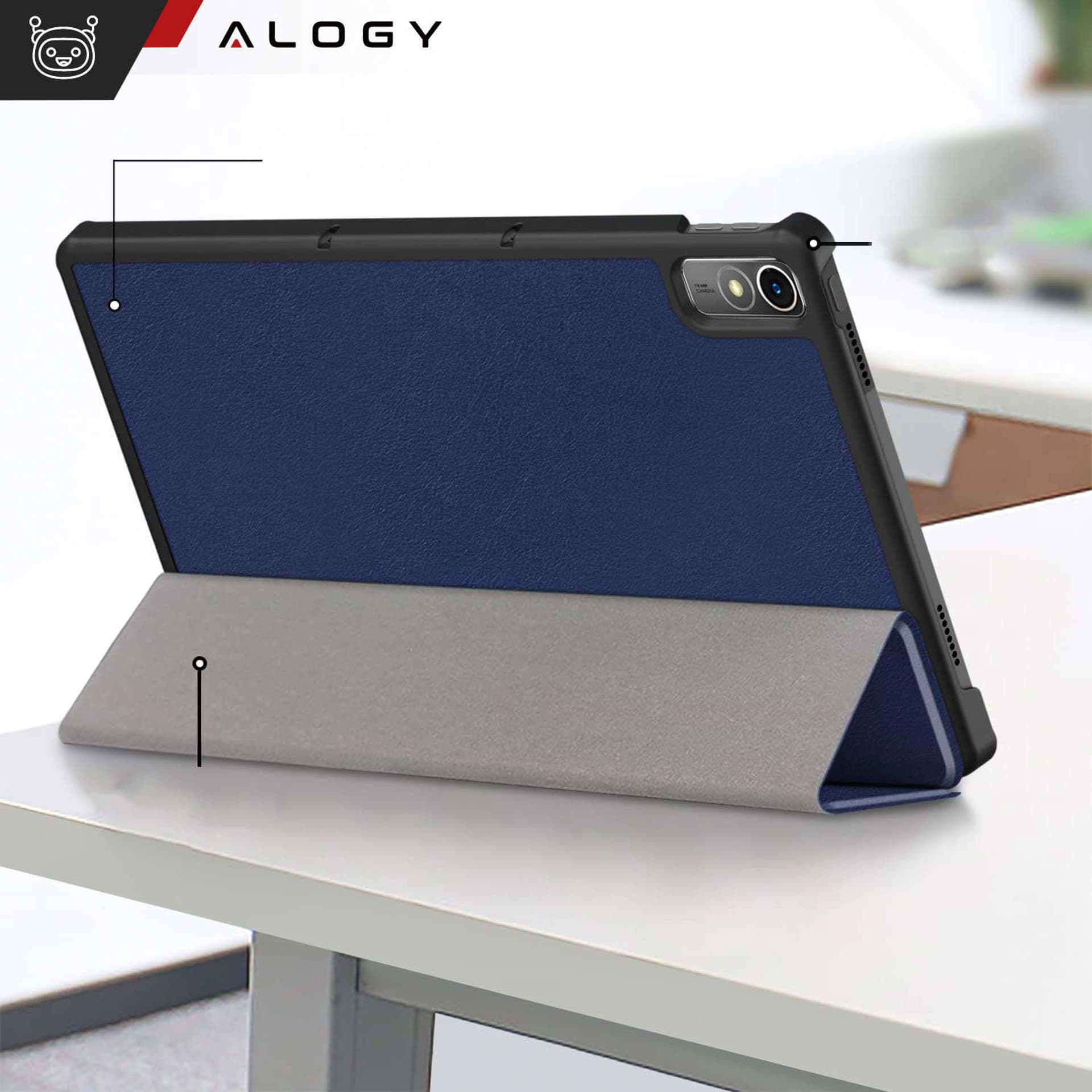 

Etui do Lenovo Tab P11 2gen 11.5 TB350FU TB350XU Alogy Book Cover Case obudowa ochronne granatowe