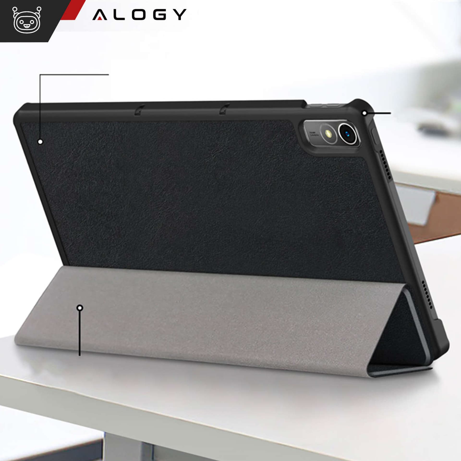 

Etui do Lenovo Tab P11 2gen 11.5 TB350FU TB350XU Alogy Book Cover Case obudowa ochronne Czarne