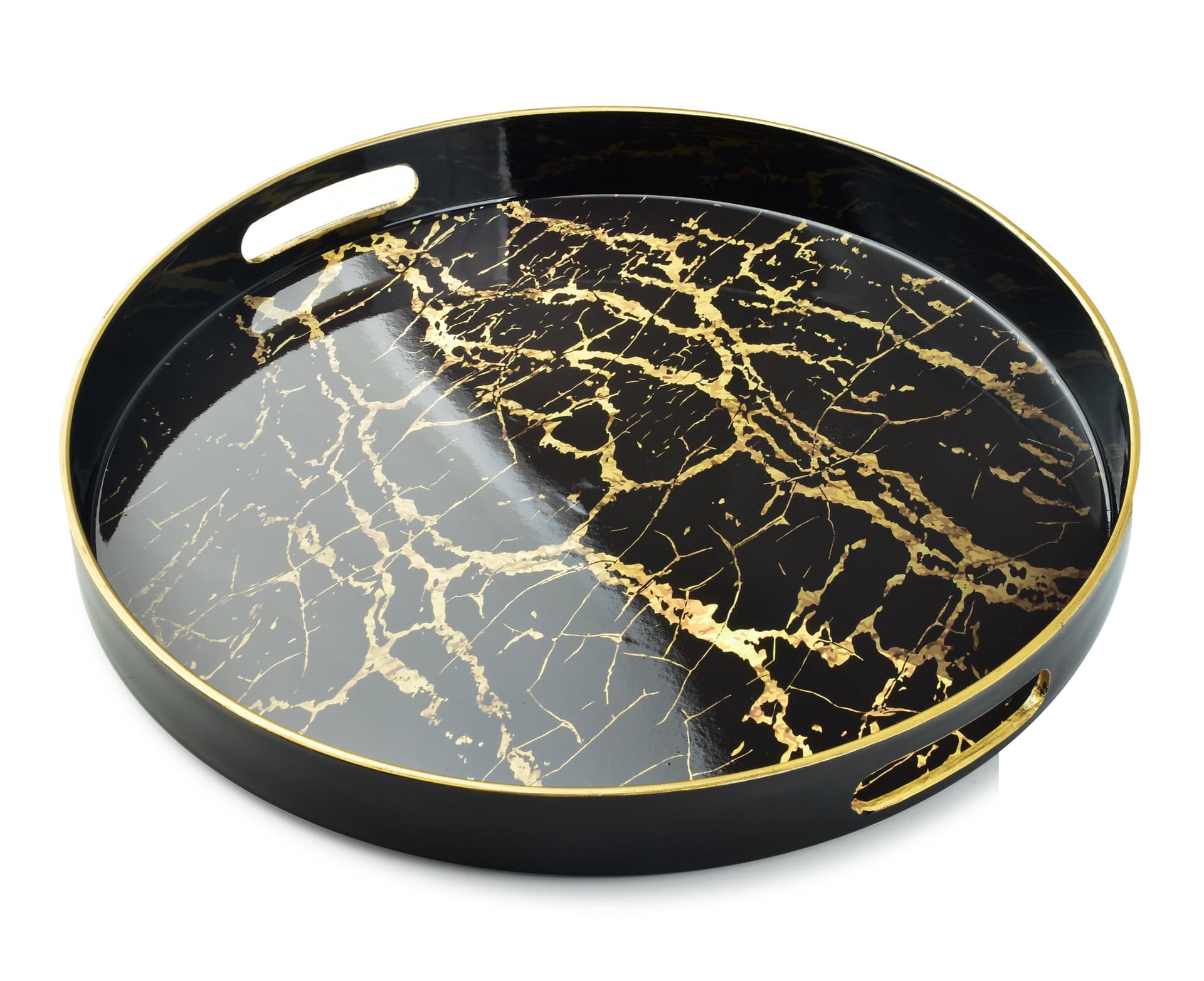 

BLANCHE MARBLE Taca dekoracyjna 35xh4cm czarny marmur