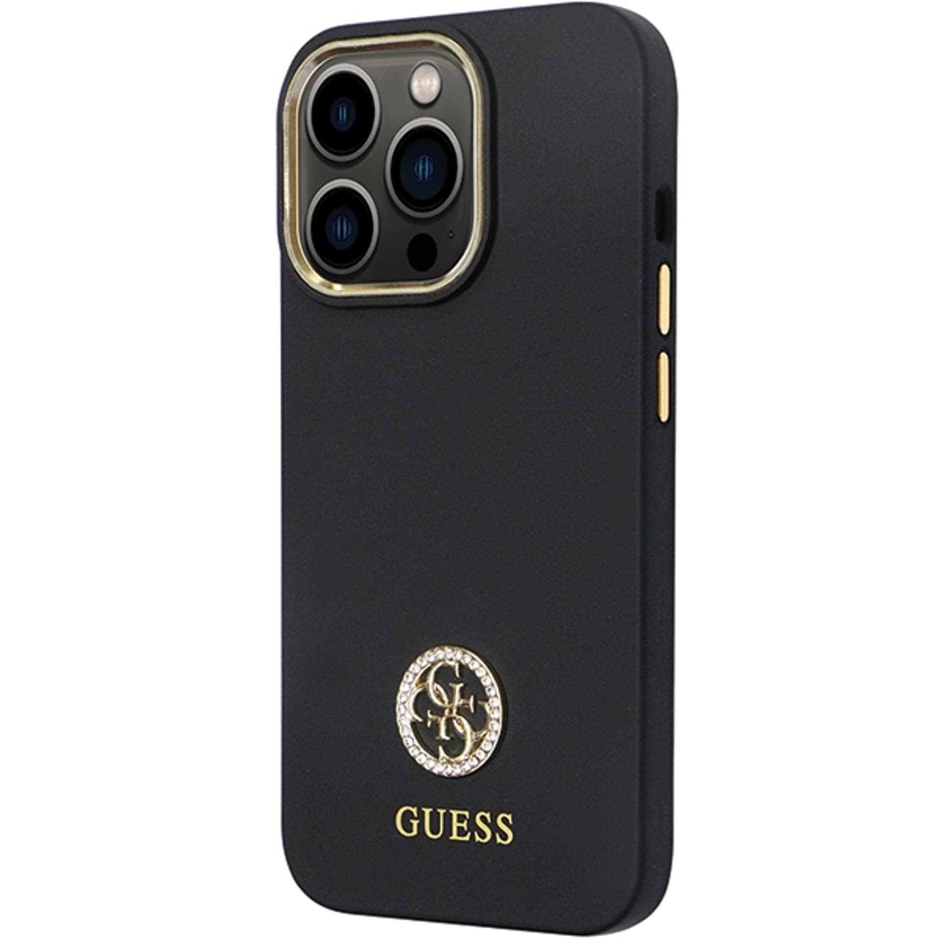 

Guess GUHCP13XM4DGPK iPhone 13 Pro Max 6.7" czarny/black hardcase Silicone Logo Strass 4G