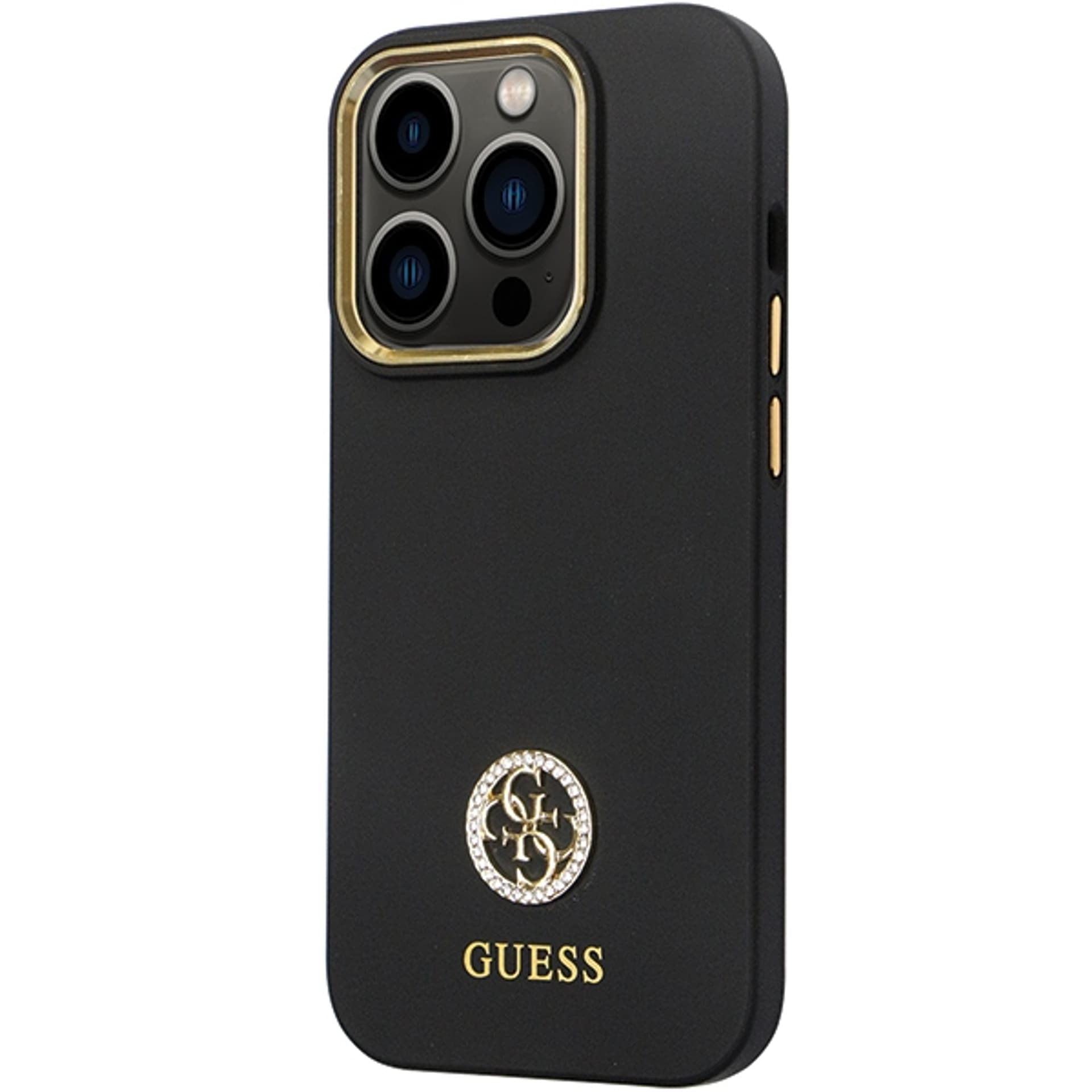

Guess GUHCP14LM4DGPK iPhone 14 Pro 6.1" czarny/black hardcase Silicone Logo Strass 4G