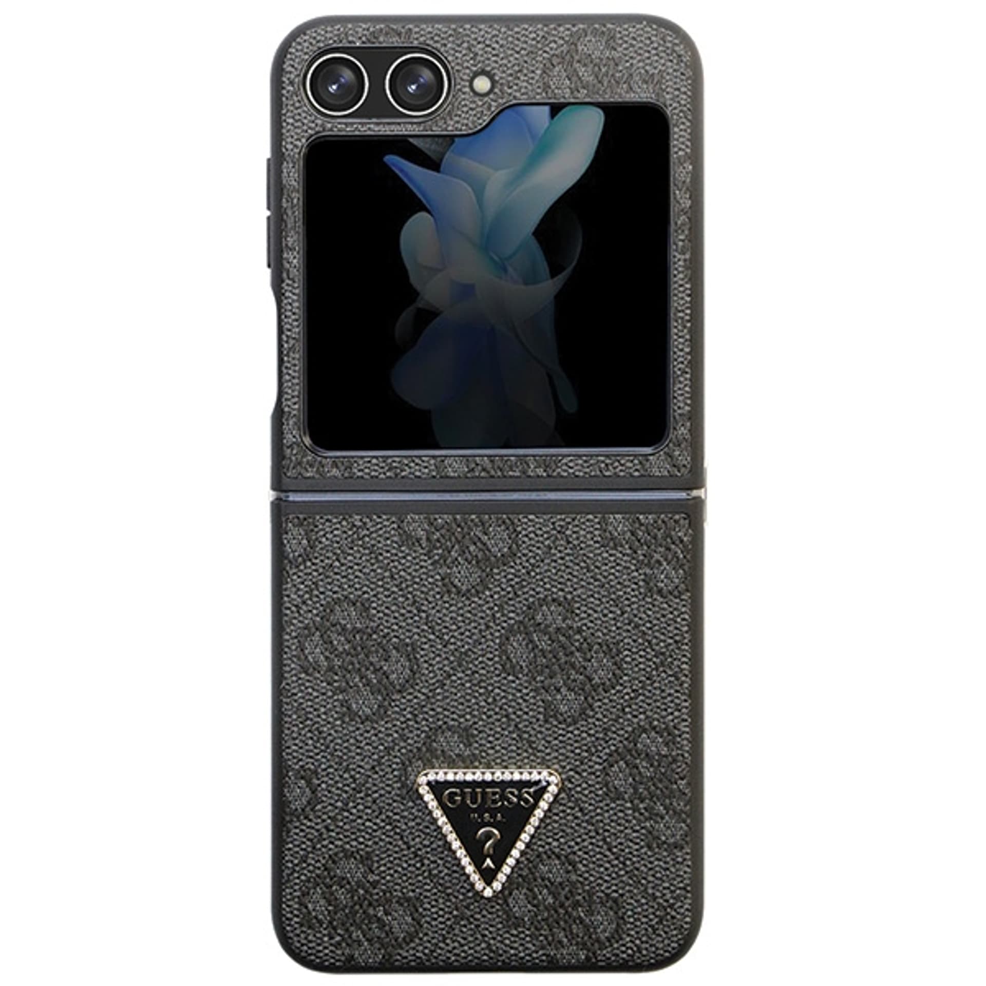 

Guess GUHCZF5P4TDPK F731 Z Flip5 czarny/black hardcase Leather 4G Diamond Triangle
